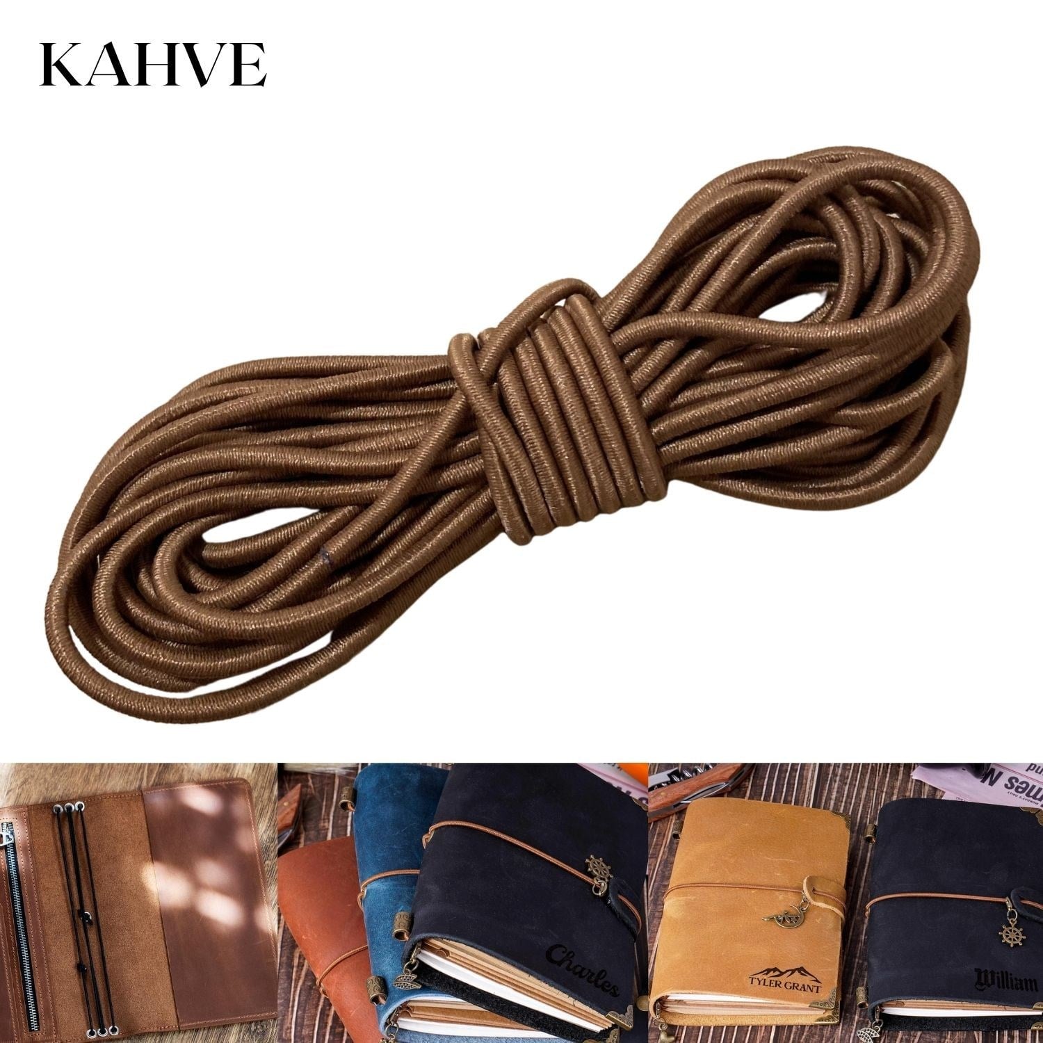 3 mm Yuvarlak Lastik İp 2 metre, Defter Ajanda Kılıfı Sabitleme