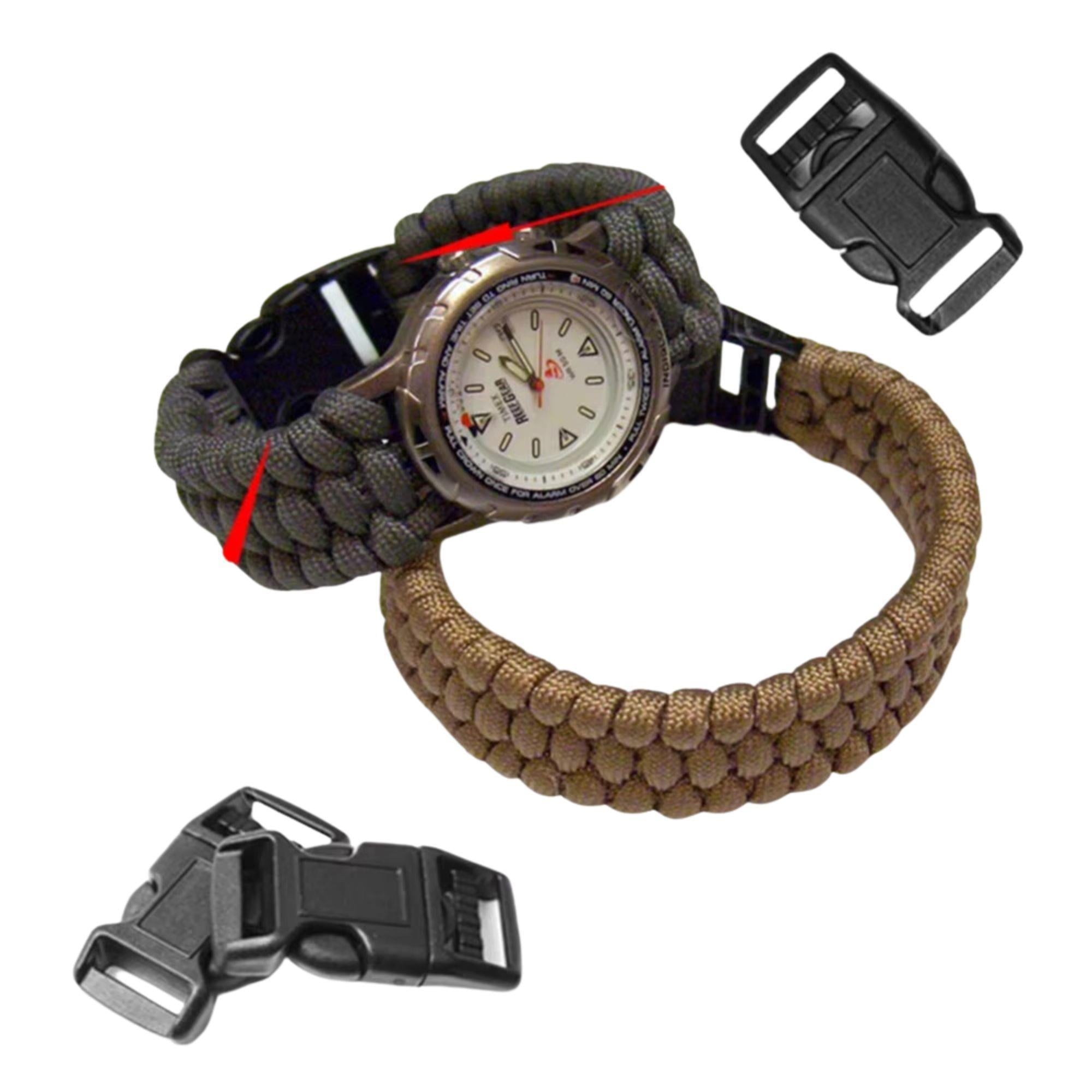 4 Adet Paracord Bileklik İçin Plastik Siyah Klips, 