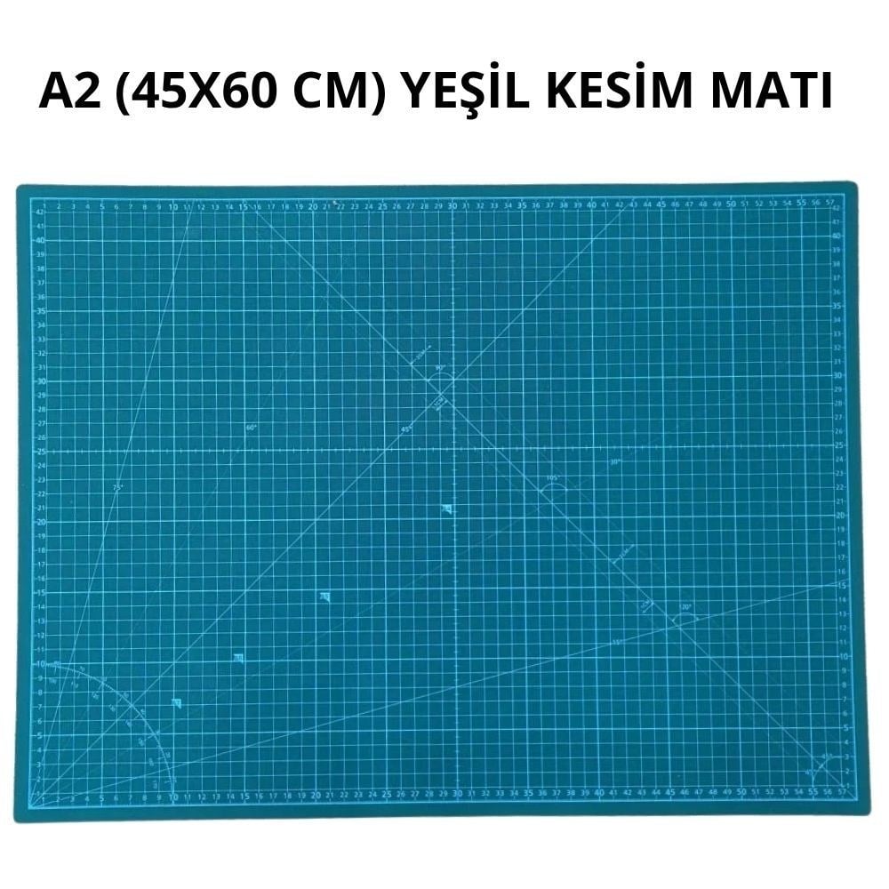 A2 Yeşil Kesim Matı 45x60 cm, Kesim Altlığı, Deri Hobi El Aleti