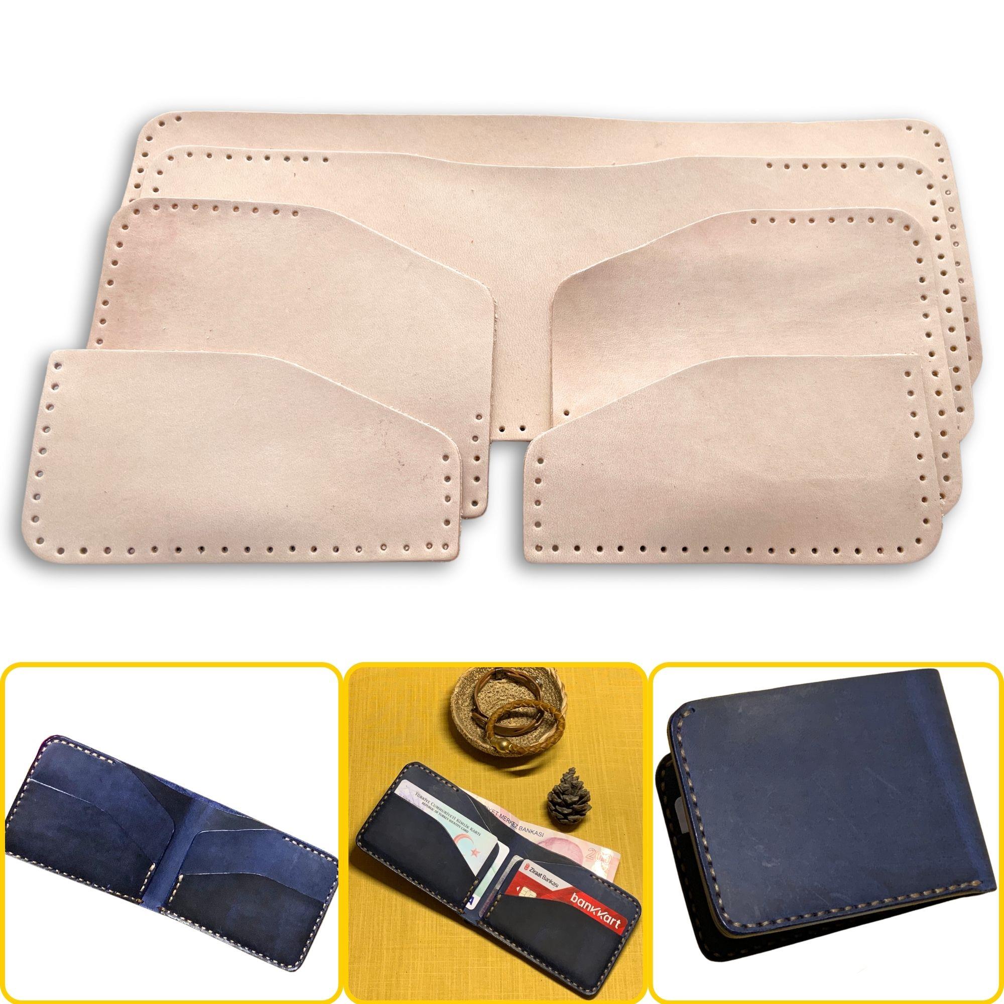 Ahlat Yatay Hakiki Deri Cüzdan Kendin Yap Seti, Diy Parça Deri Hobi Kit