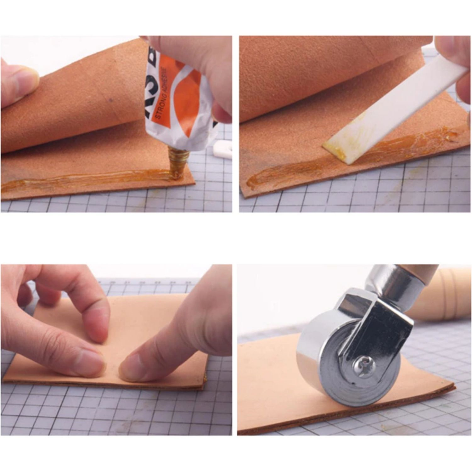 Ahşap Saplı, Metal Silindir Başlıklı Deri İşleme Tokmağı Roller