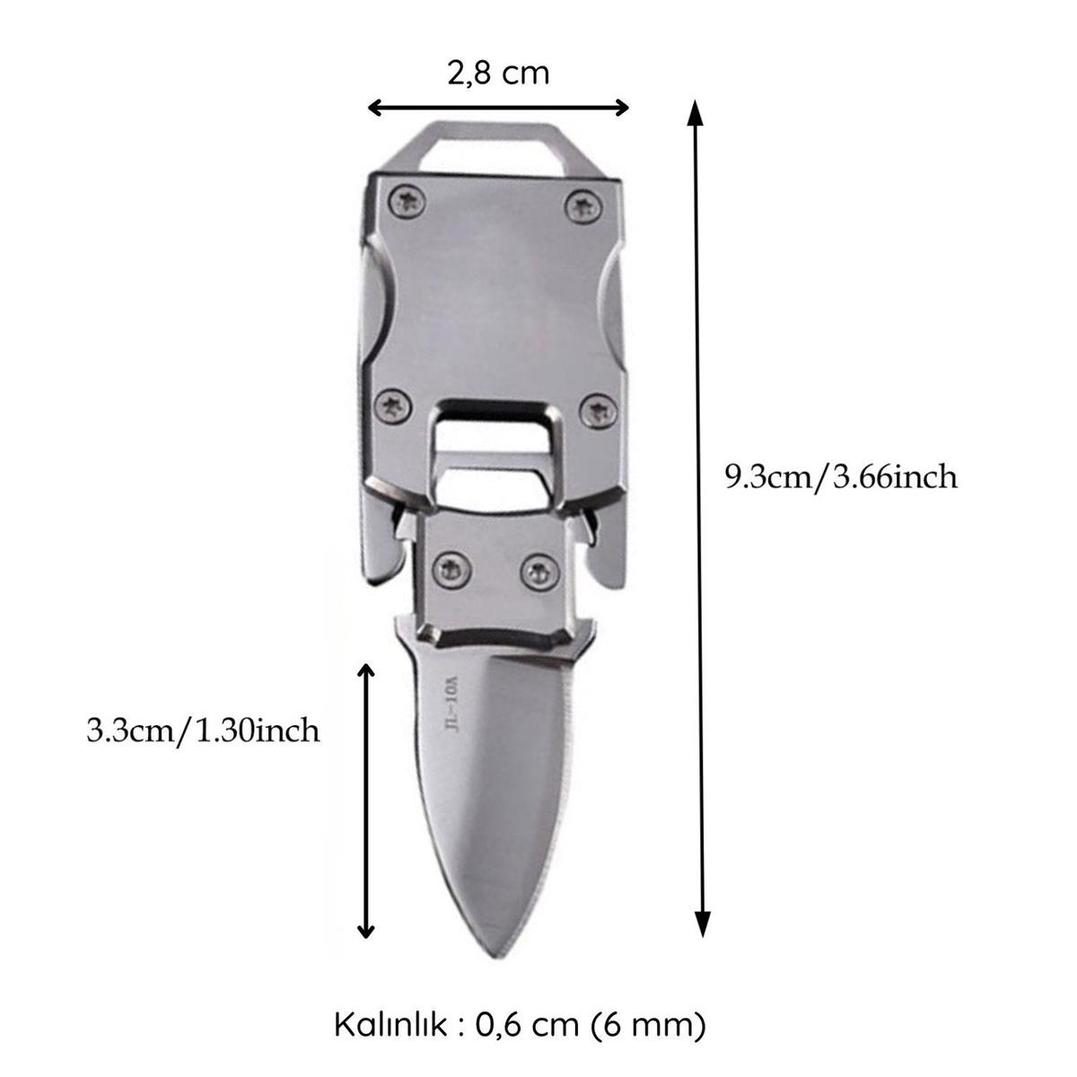 Anahtarlık / Paracord Bileklik İçinTransformers Bıçaklı Klips, Paslanmaz Çelik , 1 Adet
