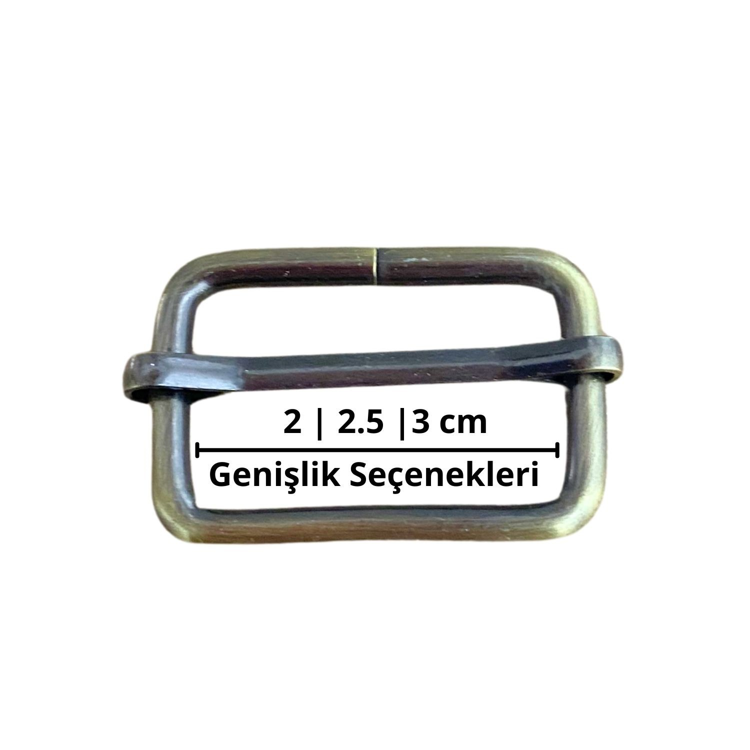 Antik Sürgülü Çanta Ayar Halkası, Metal Askı Tokası,1 Adet