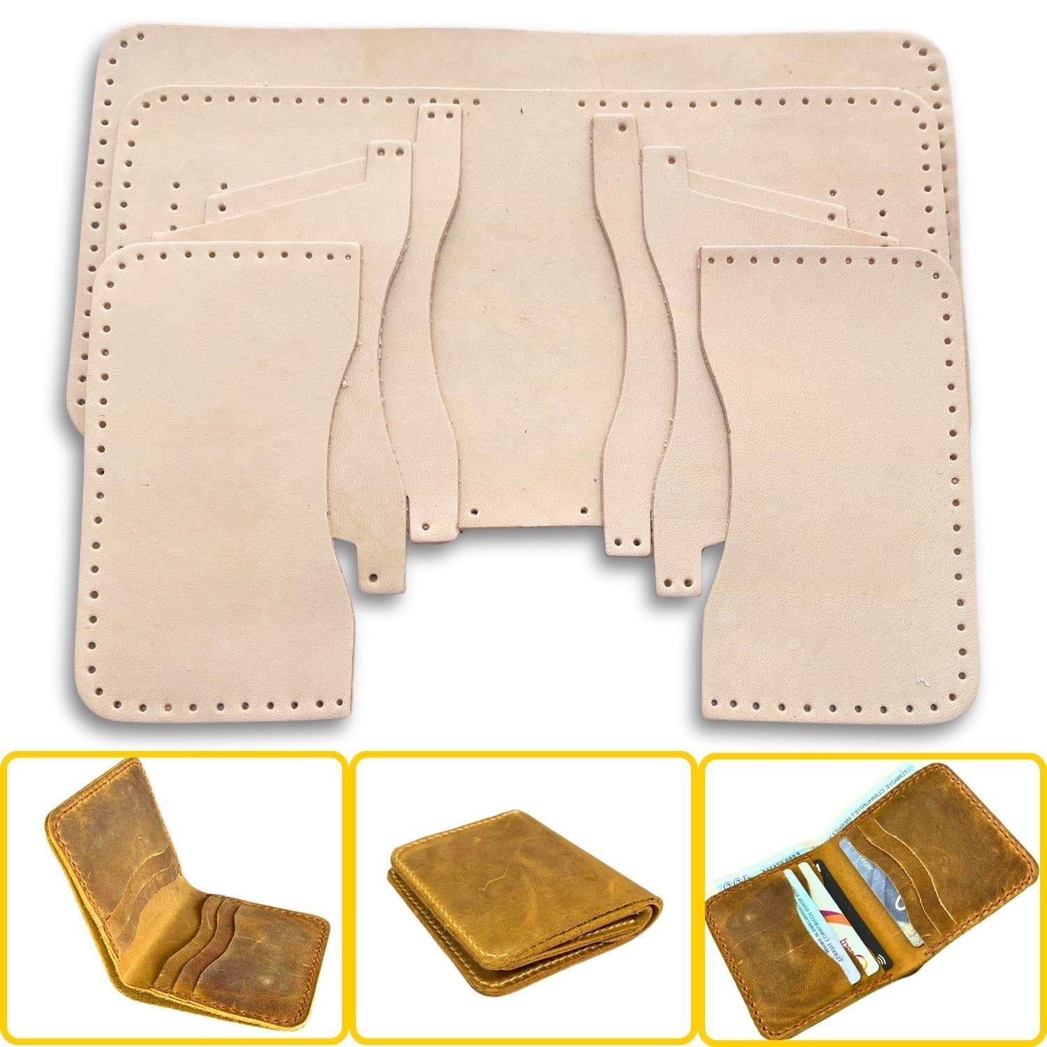 Dara 6 Kartlı Hakiki Deri Cüzdan Kendin Yap Seti, Diy Parça Deri Hobi Kit