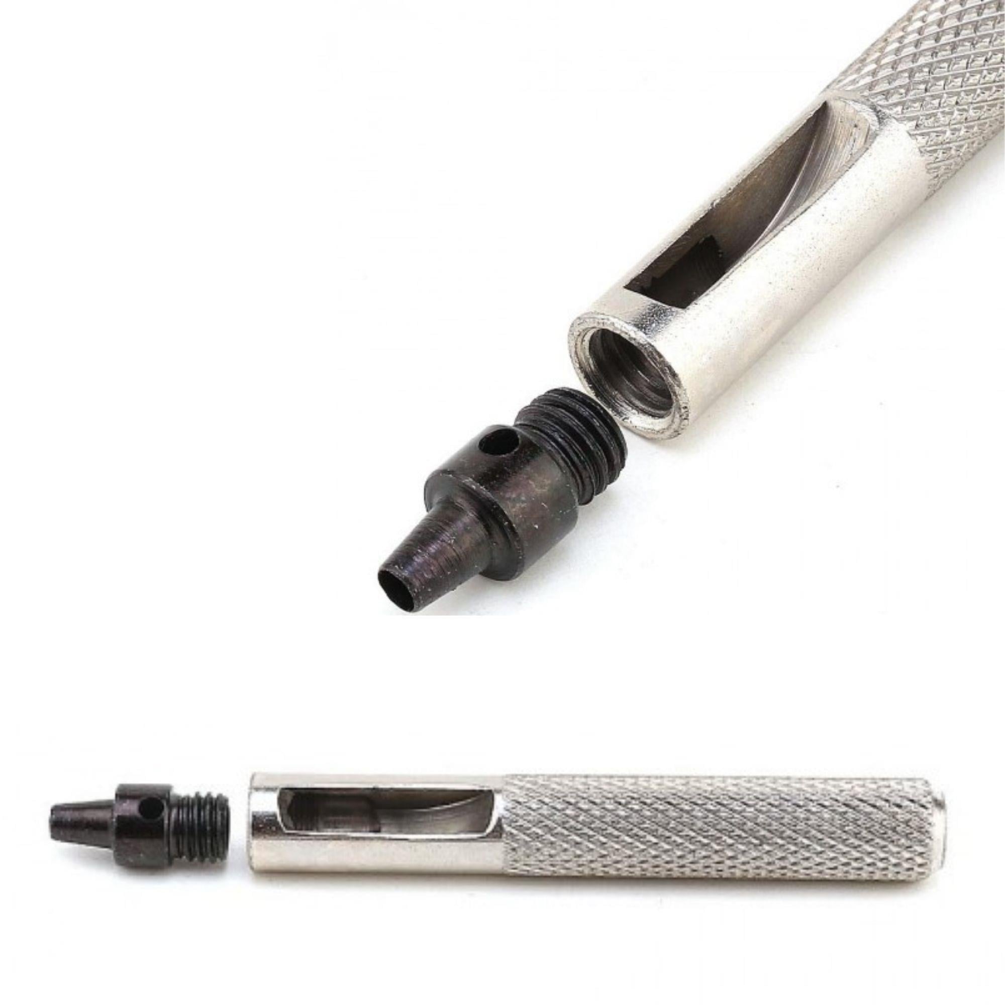 Delik Açma Zımba Set S01, 6 Parça, (1mm-2mm-3mm-4mm-5mm), Deri Hobi El Aleti