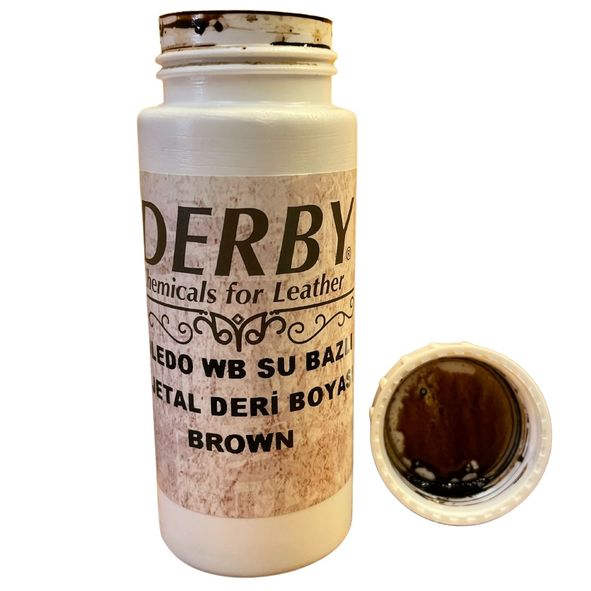 Derby Doledo Vejetal Deri Boyası 100 ml Vaketa Deri Hobi Eskitme Boya, Su Bazlı 