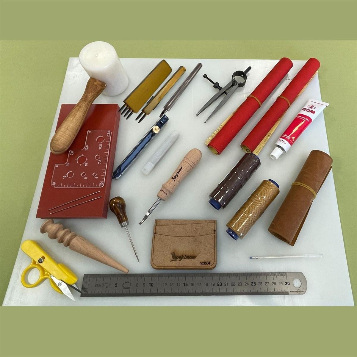 Deri Hobi Başlangıç Seti - Eko Set 3 - 25 Parça Deri El Aleti