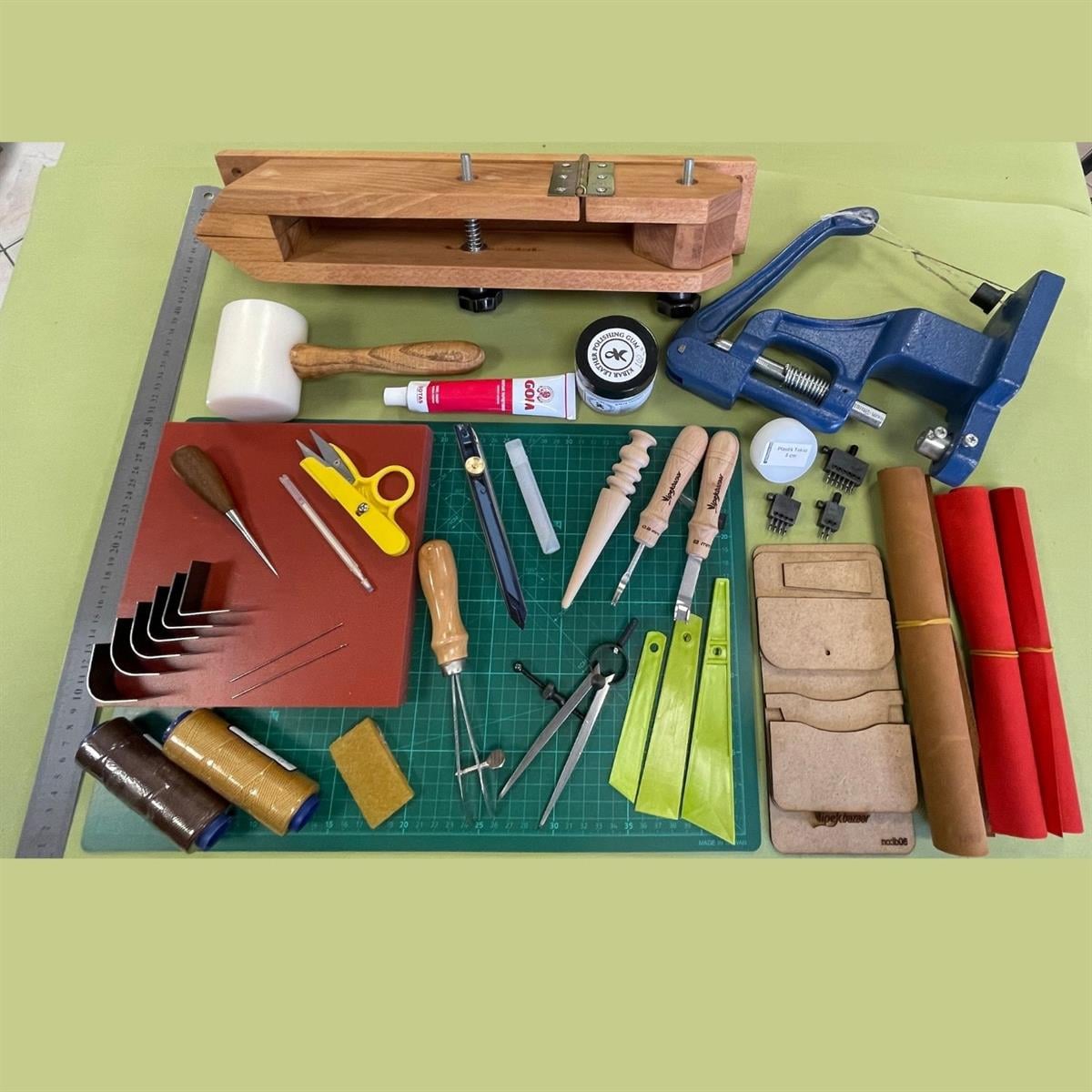 Deri Hobi Başlangıç Seti - Pro Set 2 - 33 Parça Deri El Aleti