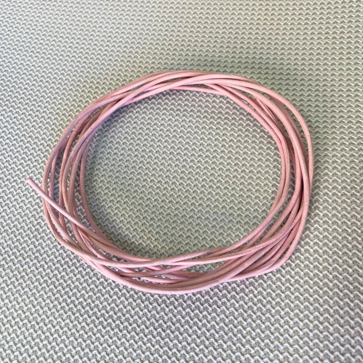 DIY Bileklik Deri İp, 1,5mm x 2 metre Hakiki Deri Bileklik Kolye Aksesuar İpi, Bracelet Leather Rope