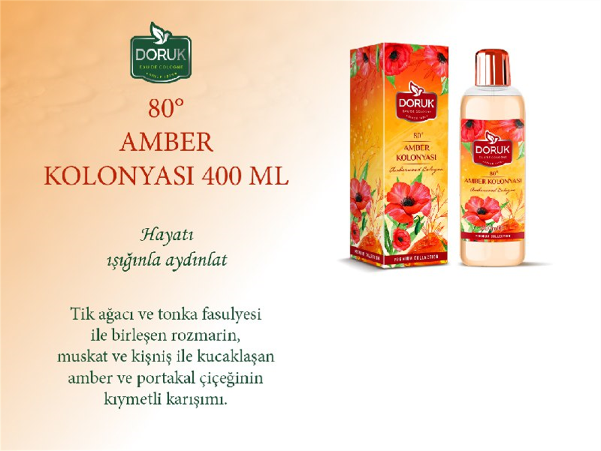 Doruk Amber Kolonyası 80° 400 ml