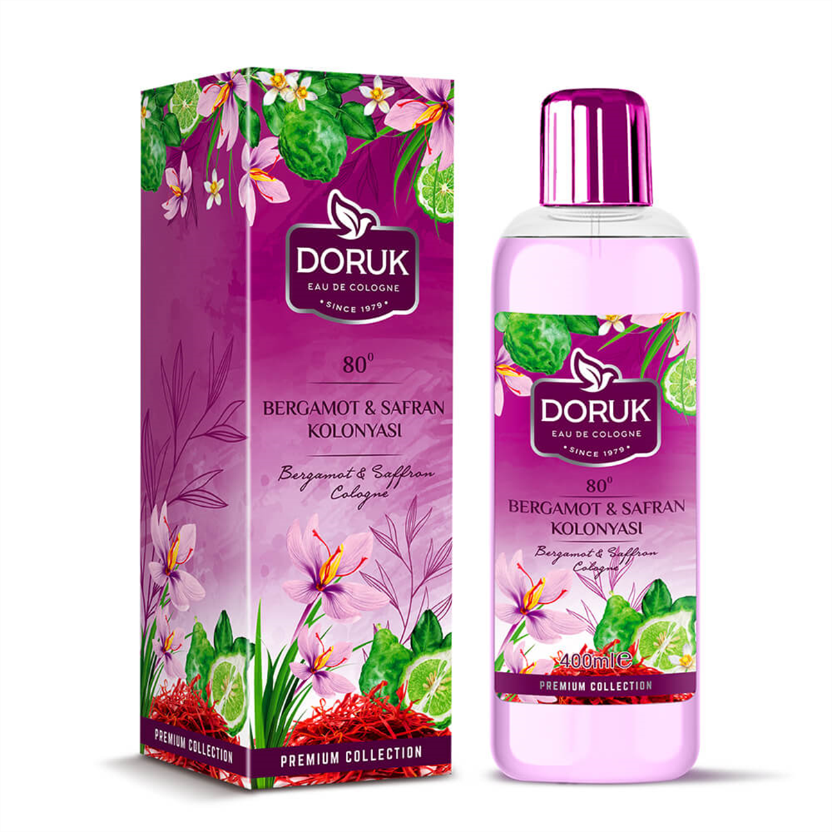 Doruk Bergamot & Safran Kolonyası 80° 400 ml