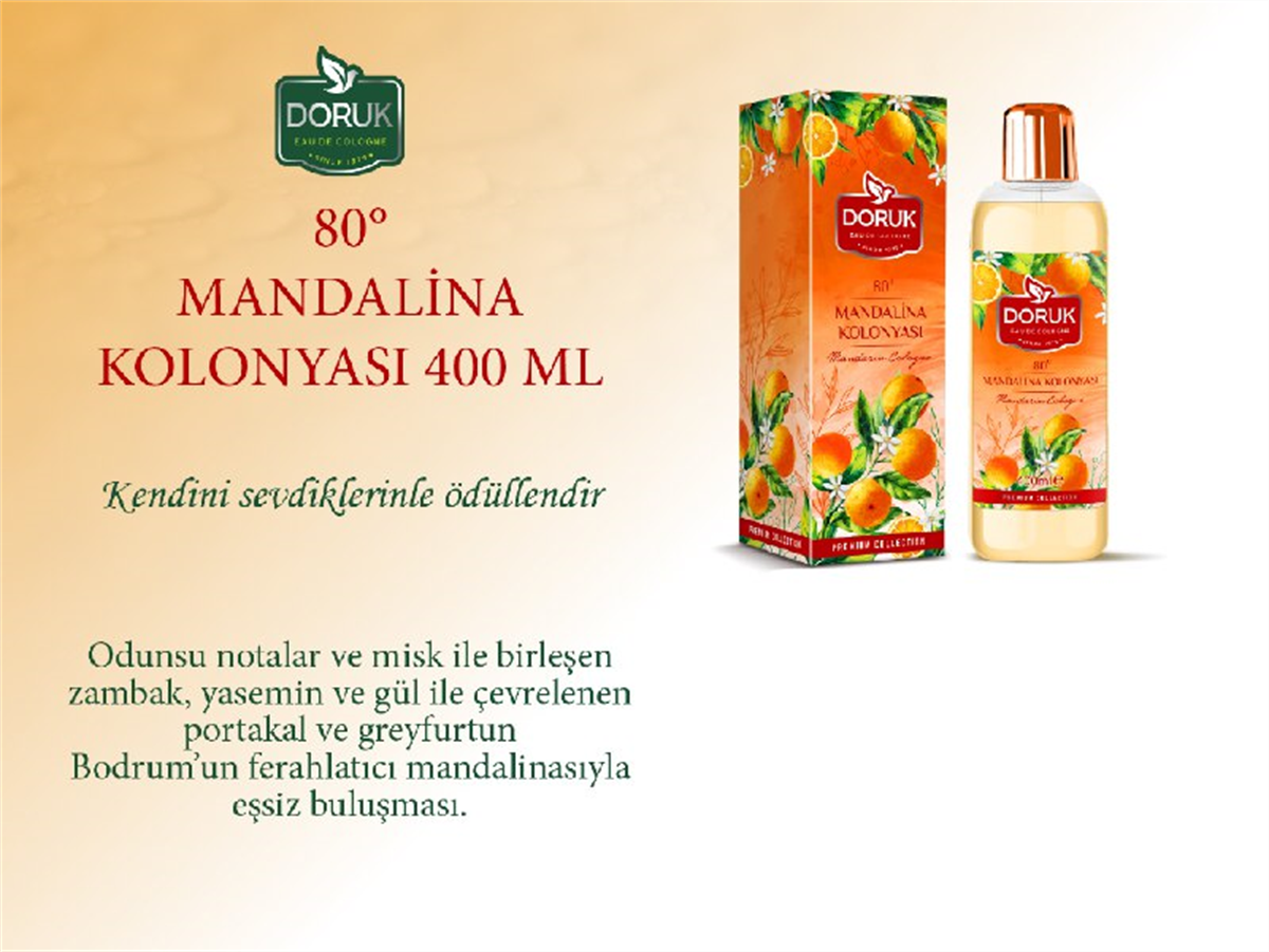 Doruk Mandalina Kolonyası 80° 400 ml
