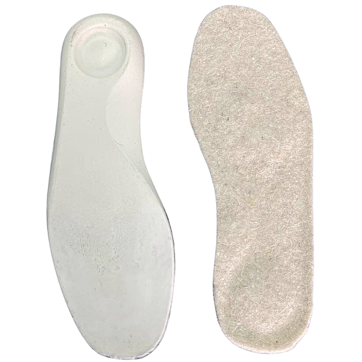 Foottab Comfort Keçe Ayakkabı Tabanlık Beyaz Ortopedik Tabanlık Poli Üzeri Saf Yün Keçe Taban
