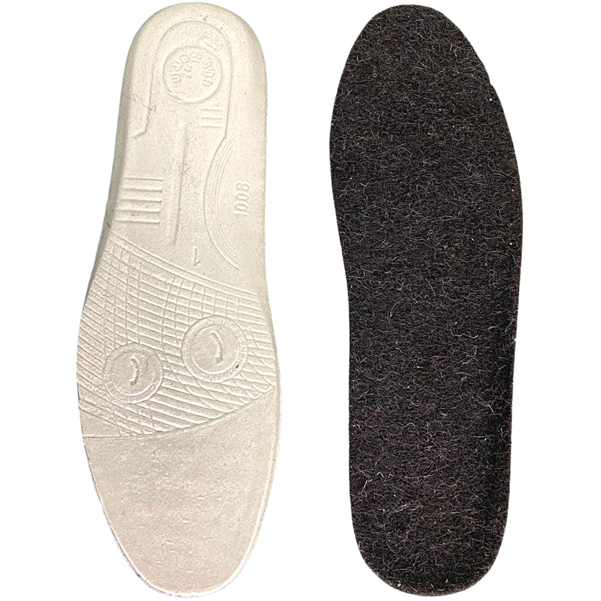 Foottab Comfort Keçe Ayakkabı Tabanlık Siyah Ortopedik Tabanlık Poli Üzeri Saf Yün Keçe Taban