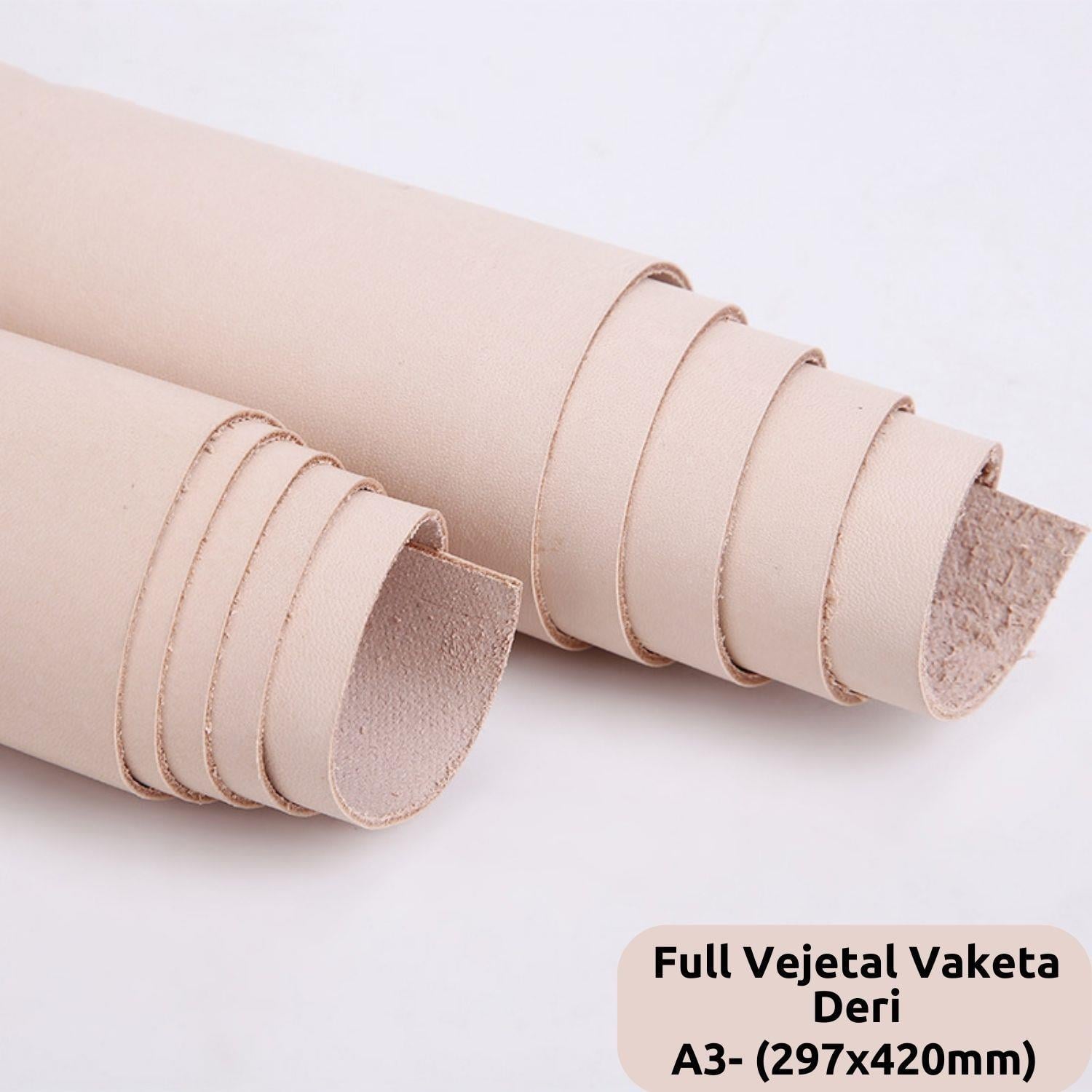 A+ Full Vejetal Vaketa Parça Deri, A3-(29,7x42 cm) Deri Hobi İçin Desene ve Boyamaya Uygun Hakiki Deri