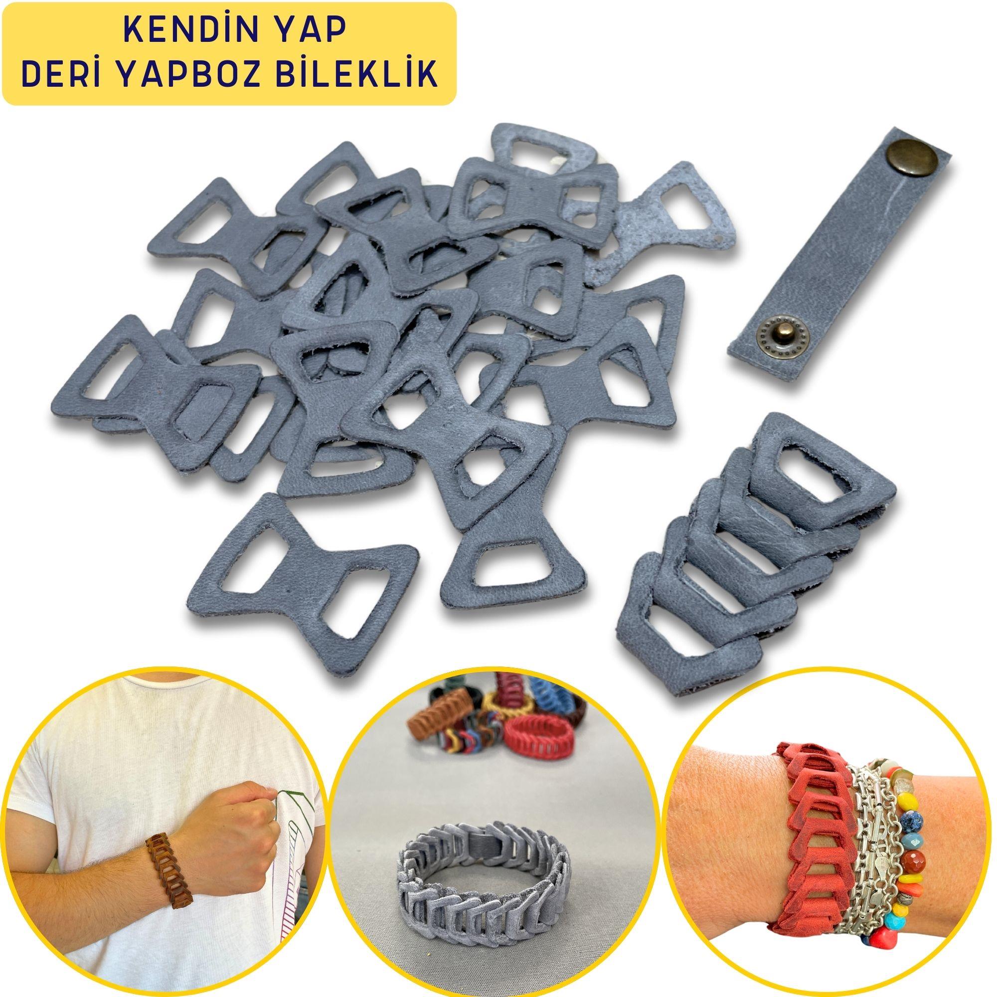 Hakiki Deri Erkek Bileklik, Kendin Yap Ayarlanabilir Yapboz Bileklik Kadın Unisex Bileklik Aksesuar
