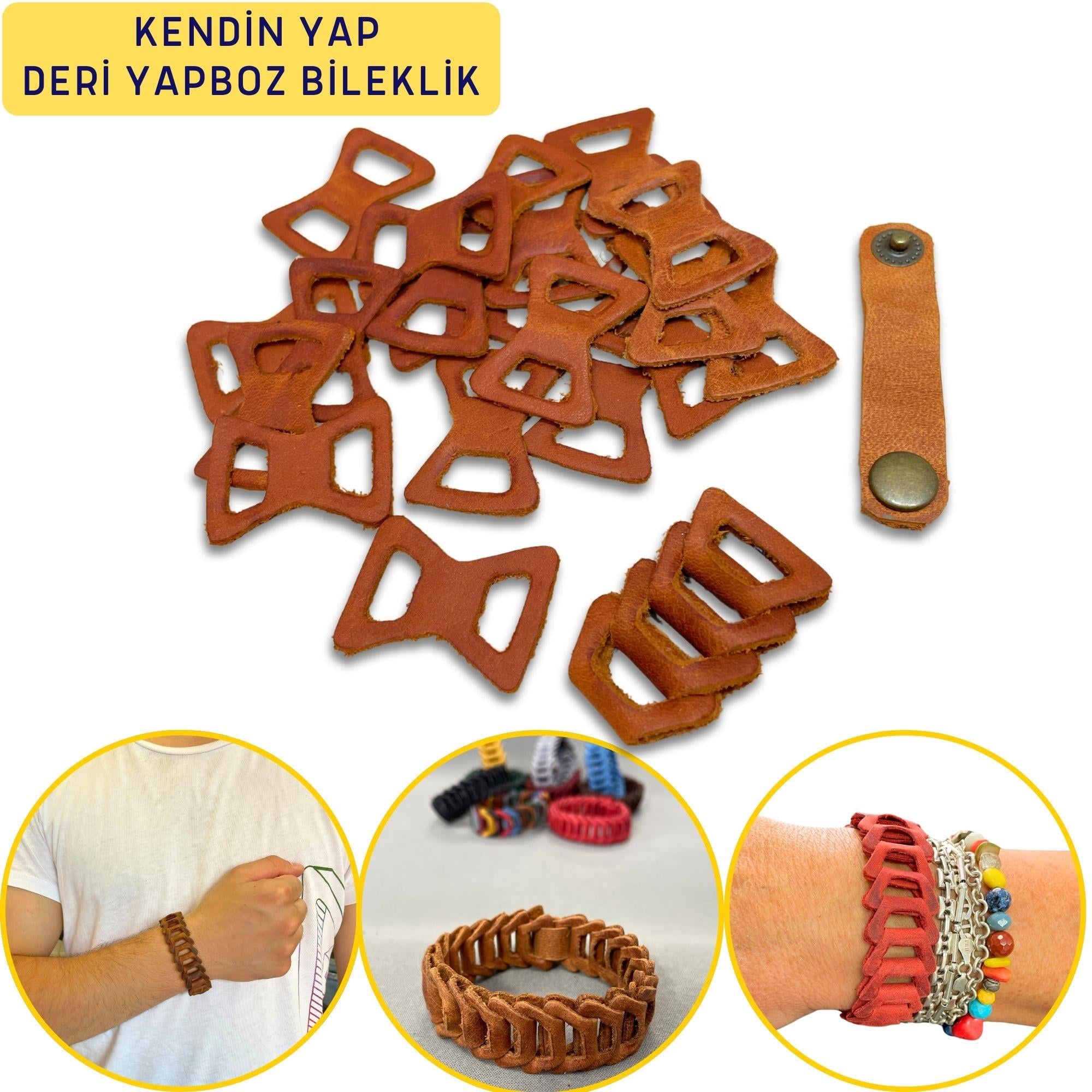 Hakiki Deri Erkek Bileklik, Kendin Yap Ayarlanabilir Yapboz Bileklik Kadın Unisex Bileklik Aksesuar