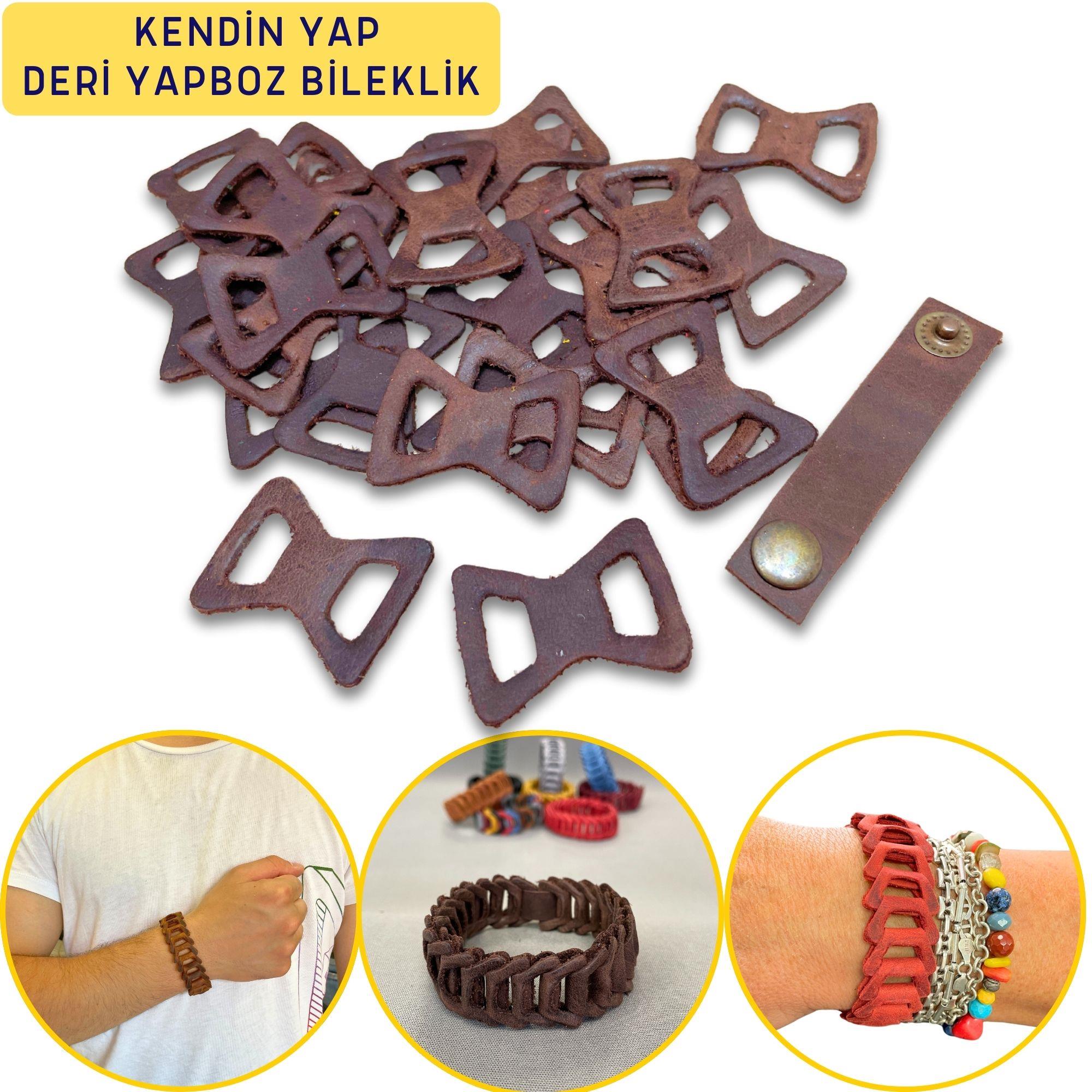 Hakiki Deri Erkek Bileklik, Kendin Yap Ayarlanabilir Yapboz Bileklik Kadın Unisex Bileklik Aksesuar