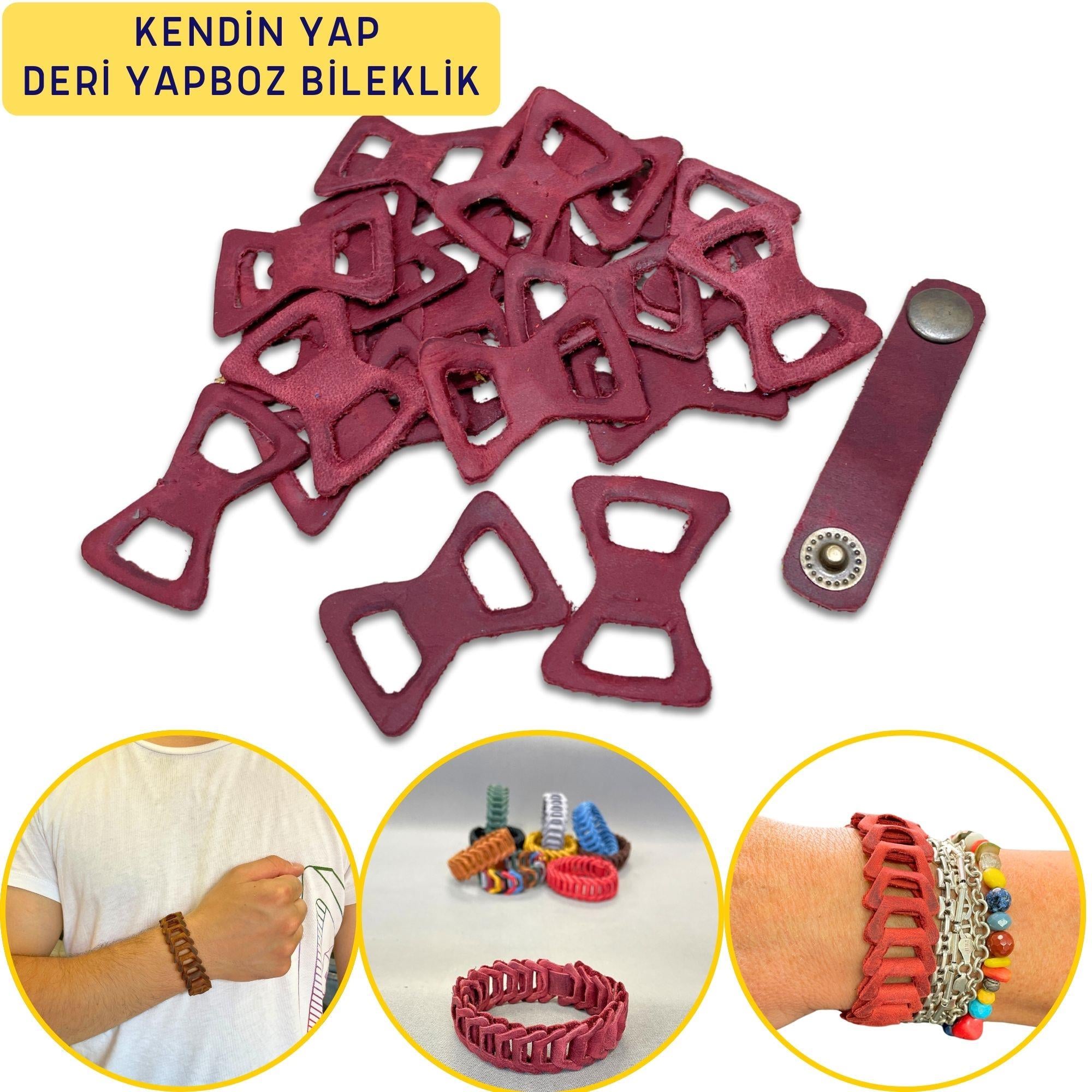 Hakiki Deri Erkek Bileklik, Kendin Yap Ayarlanabilir Yapboz Bileklik Kadın Unisex Bileklik Aksesuar