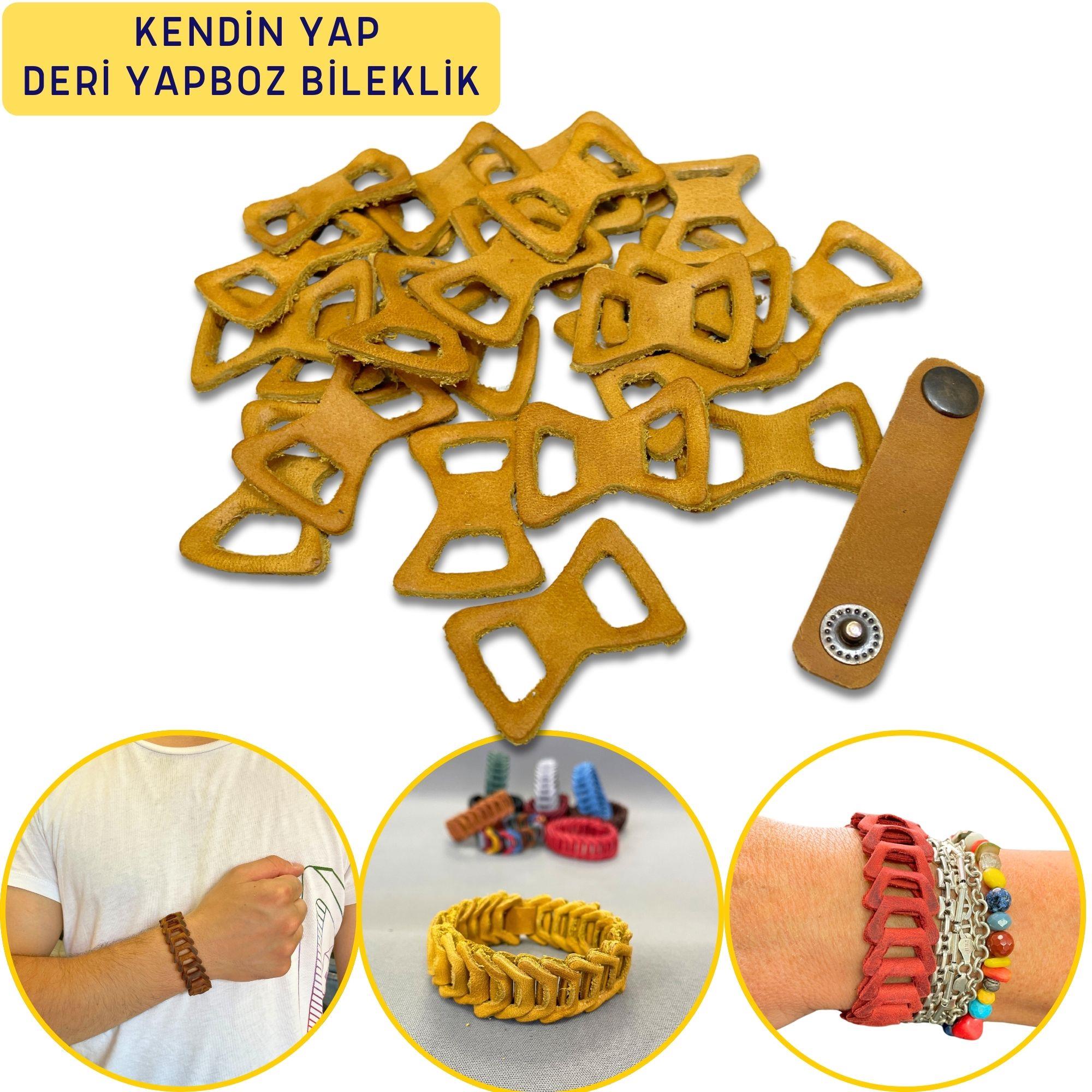 Hakiki Deri Erkek Bileklik, Kendin Yap Ayarlanabilir Yapboz Bileklik Kadın Unisex Bileklik Aksesuar