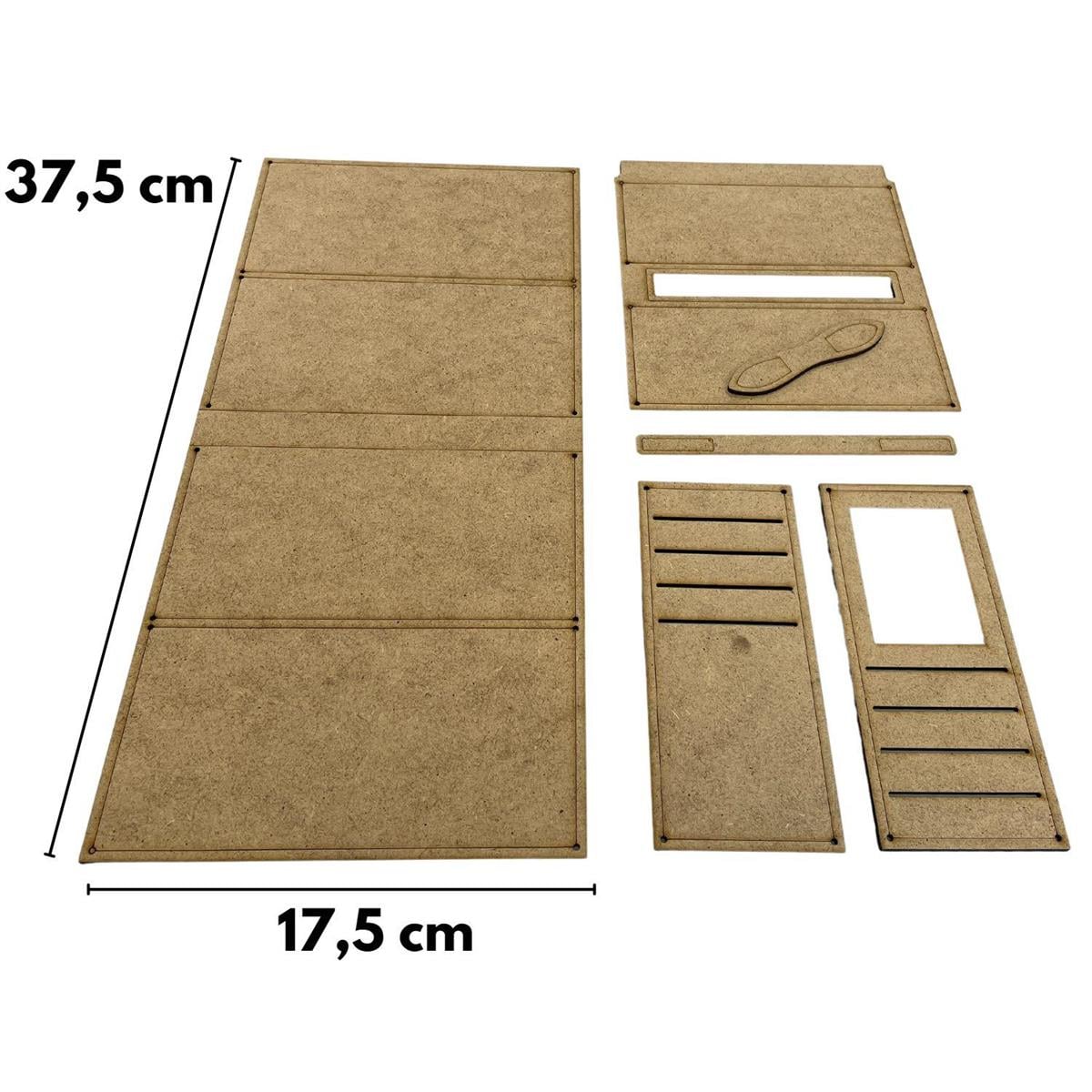 IB022 Deri Hobi Bayan Cüzdan Kalıbı - 6 Parça Set