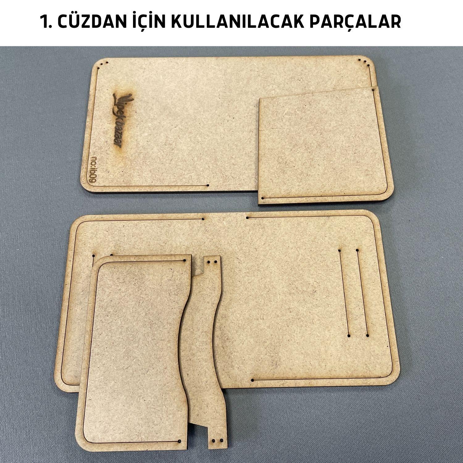 İb09 1 Kalıp 3 Farklı Cüzdan Yapım Kalıbı, 8 Parça Kalıp, ib09