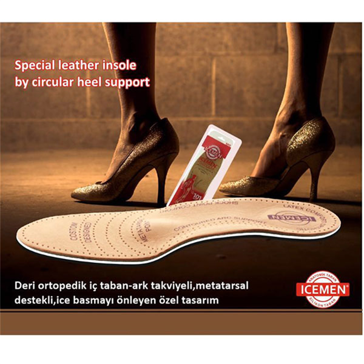Icemen Anatomik Ayakkabı Tabanlığı Siyah