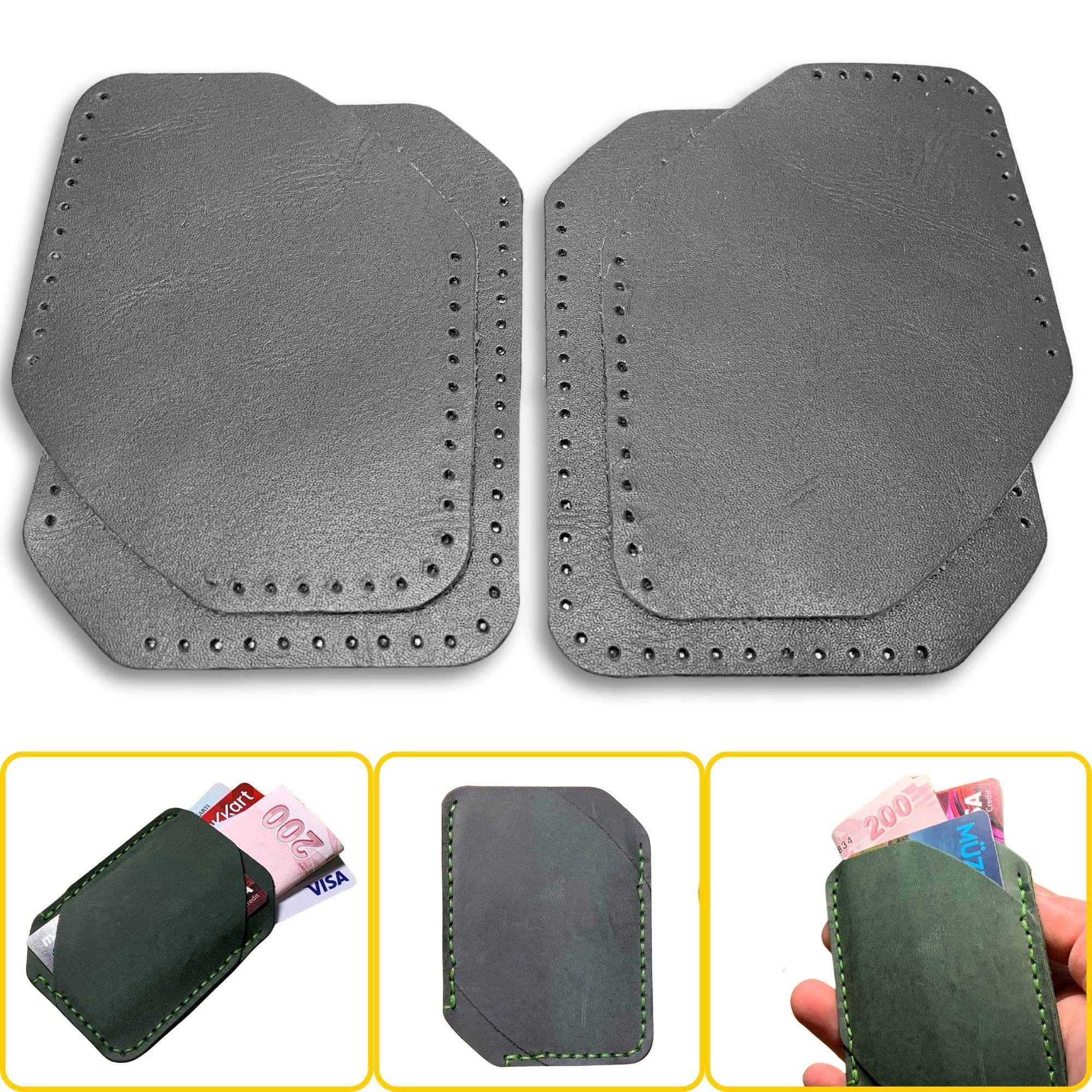 Ilgaz Mini Hakiki Deri Kartlık & Cüzdan Kendin Yap Seti, Diy Parça Deri Hobi Kit