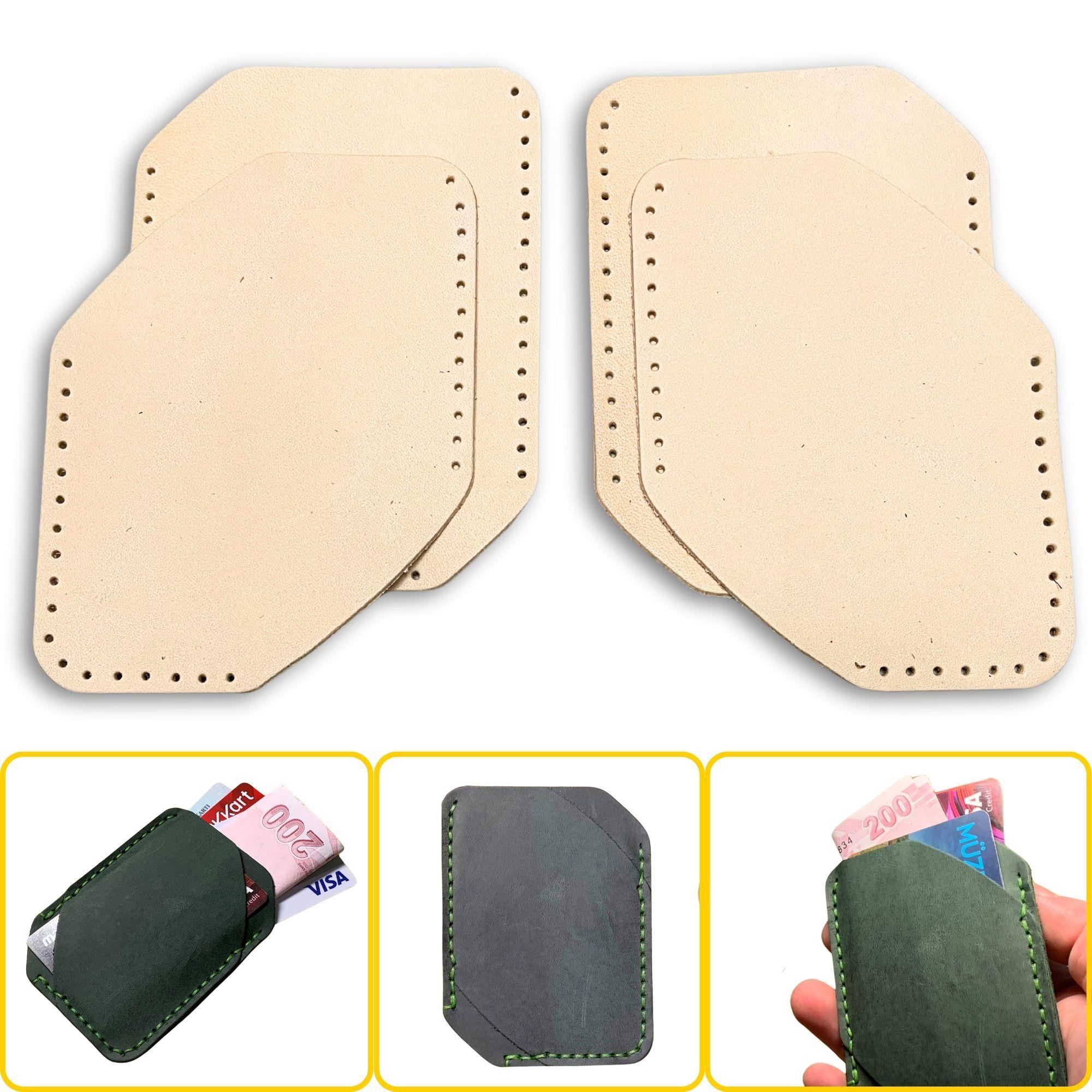 Ilgaz Mini Hakiki Deri Kartlık & Cüzdan Kendin Yap Seti, Diy Parça Deri Hobi Kit