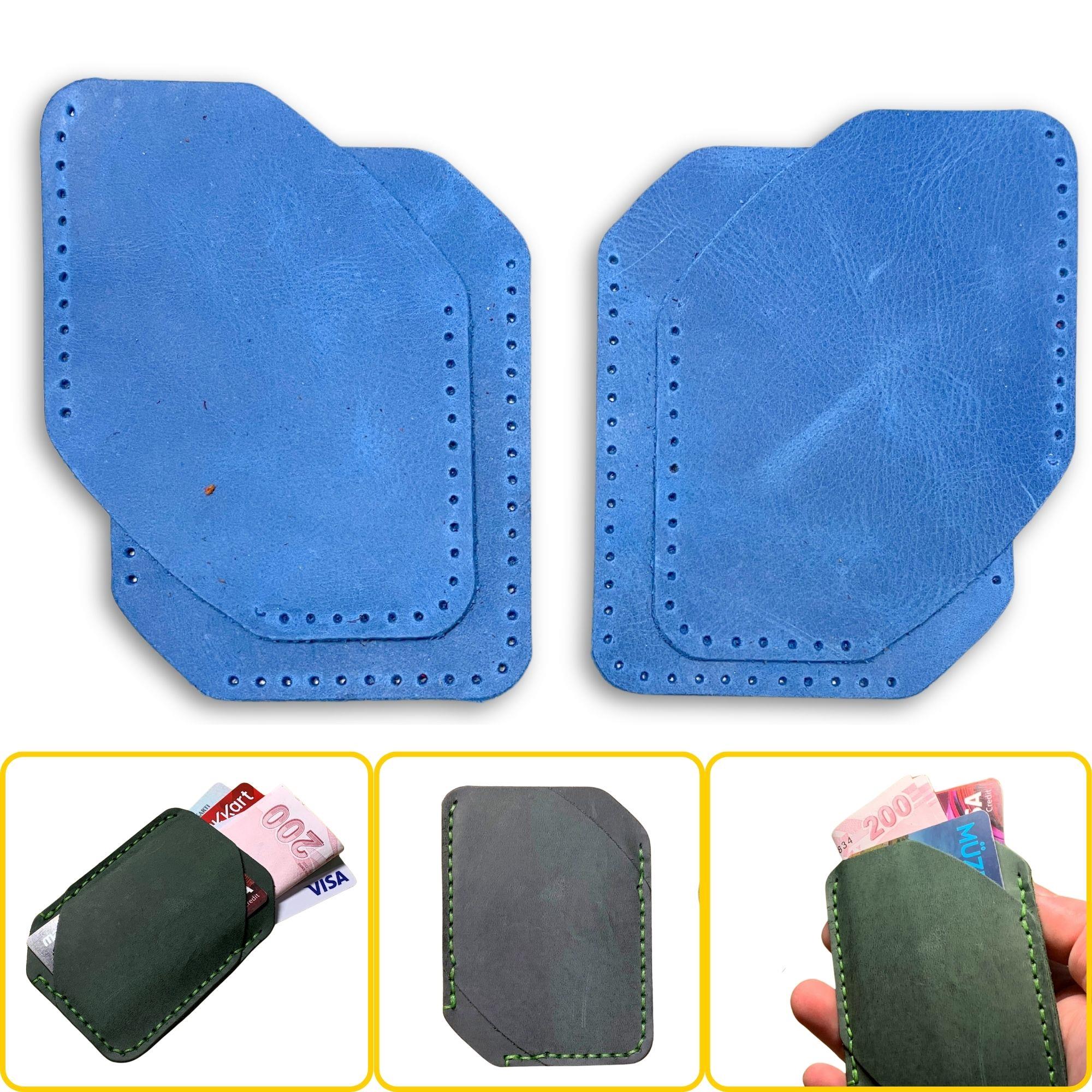 Ilgaz Mini Hakiki Deri Kartlık & Cüzdan Kendin Yap Seti, Diy Parça Deri Hobi Kit