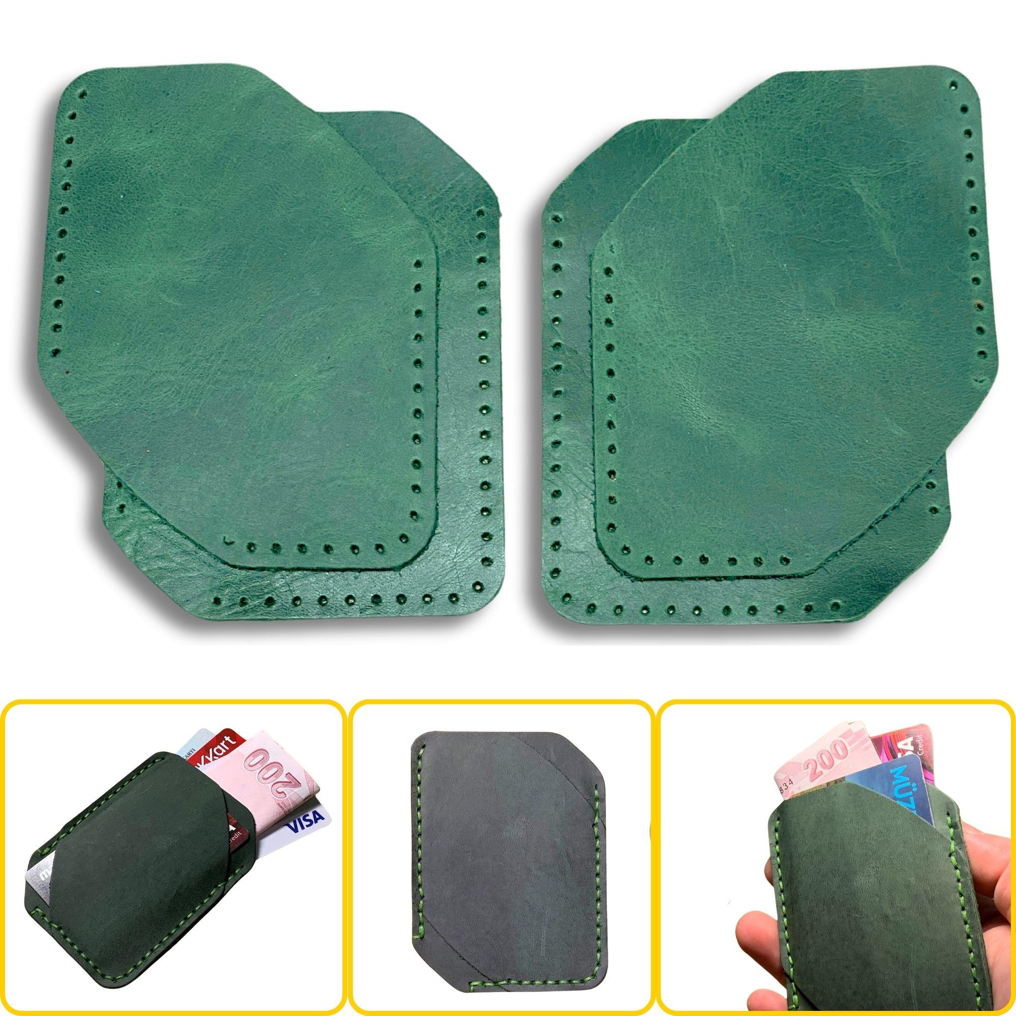 Ilgaz Mini Hakiki Deri Kartlık & Cüzdan Kendin Yap Seti, Diy Parça Deri Hobi Kit
