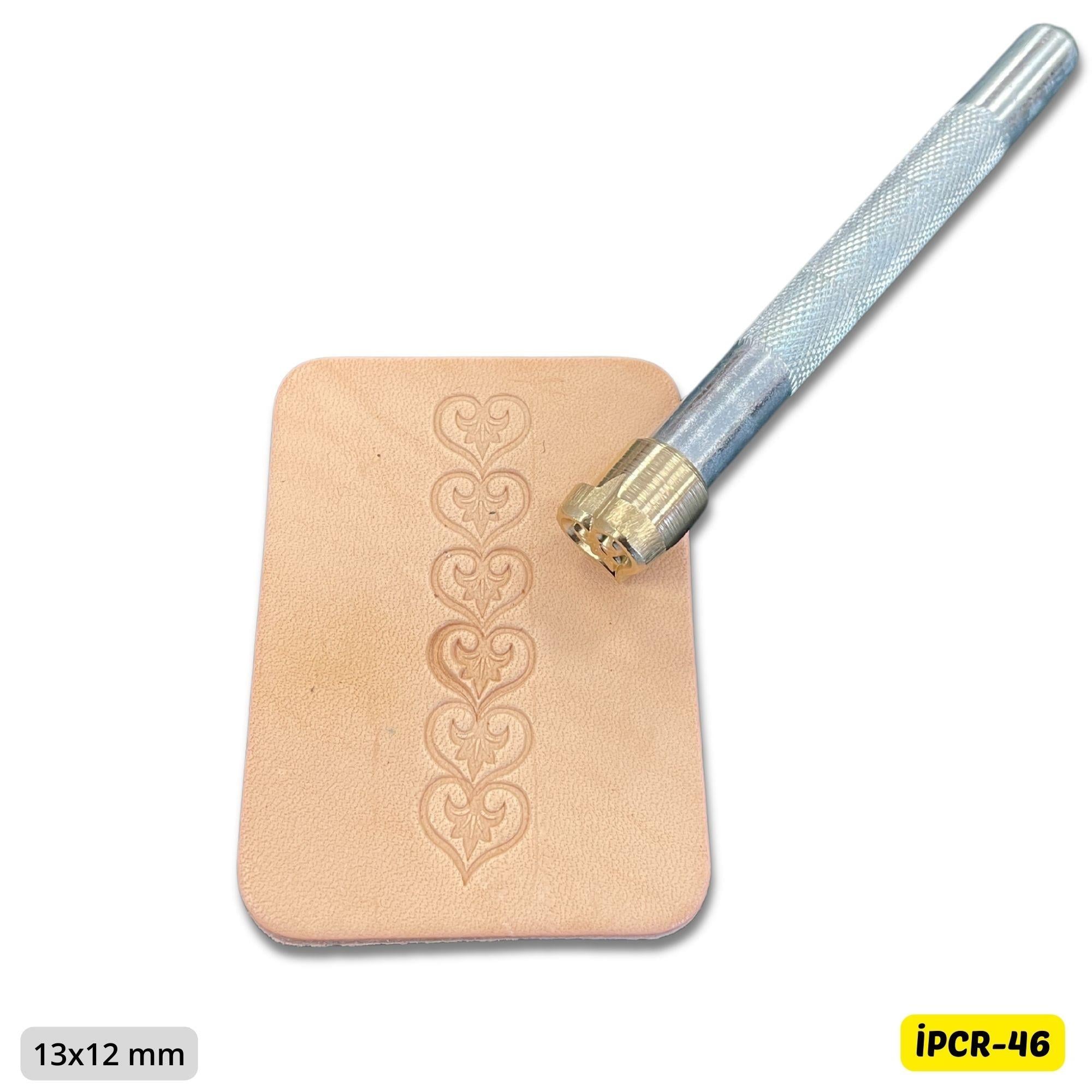 IPCR-46 Craft, Kalp Şekilli Deri Baskı Stamp, Deri Hobi El Aleti