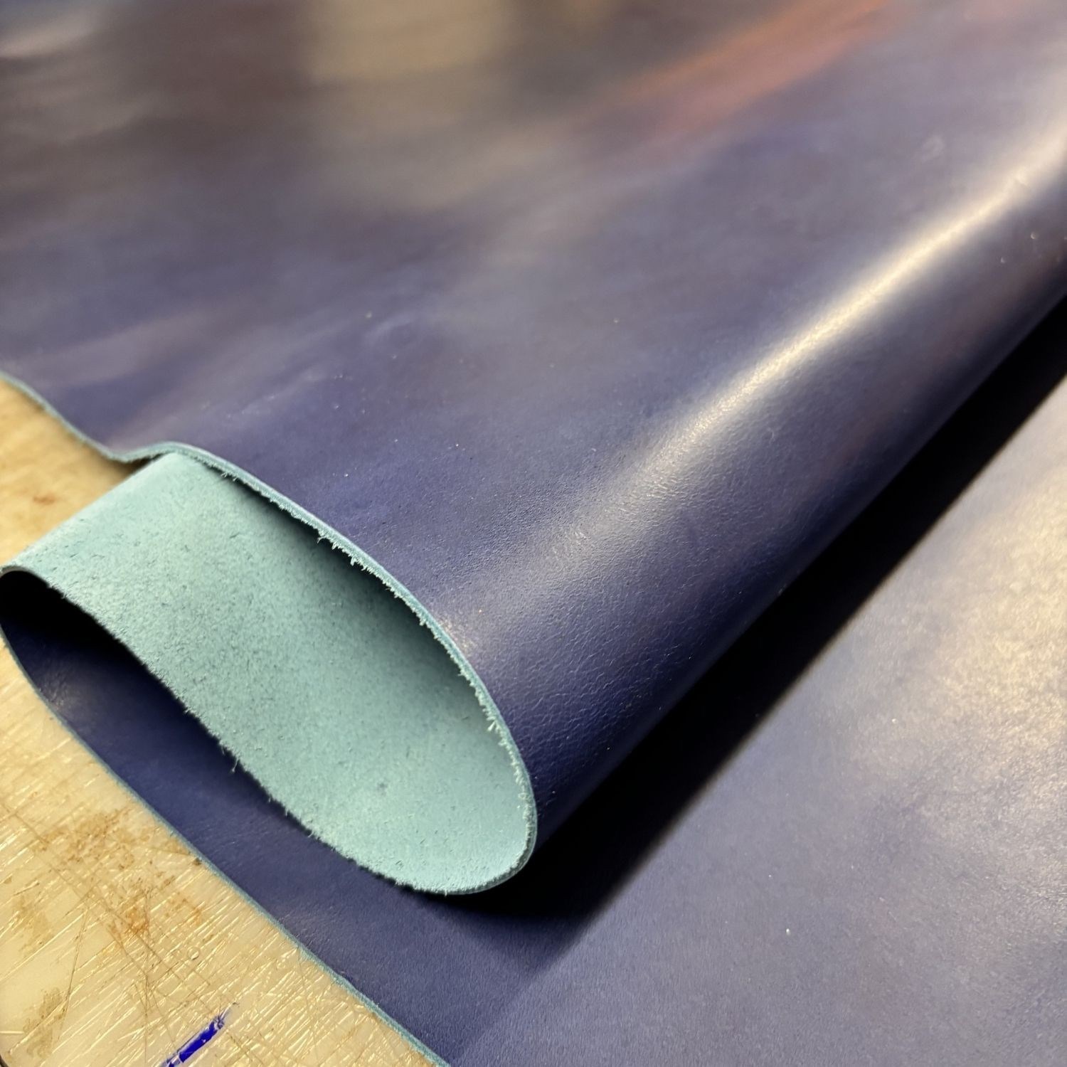 Lorena Vejetal Mavi 1.2mm, Deri Hobi Uğraşı İçin Hakiki Parça Deri 