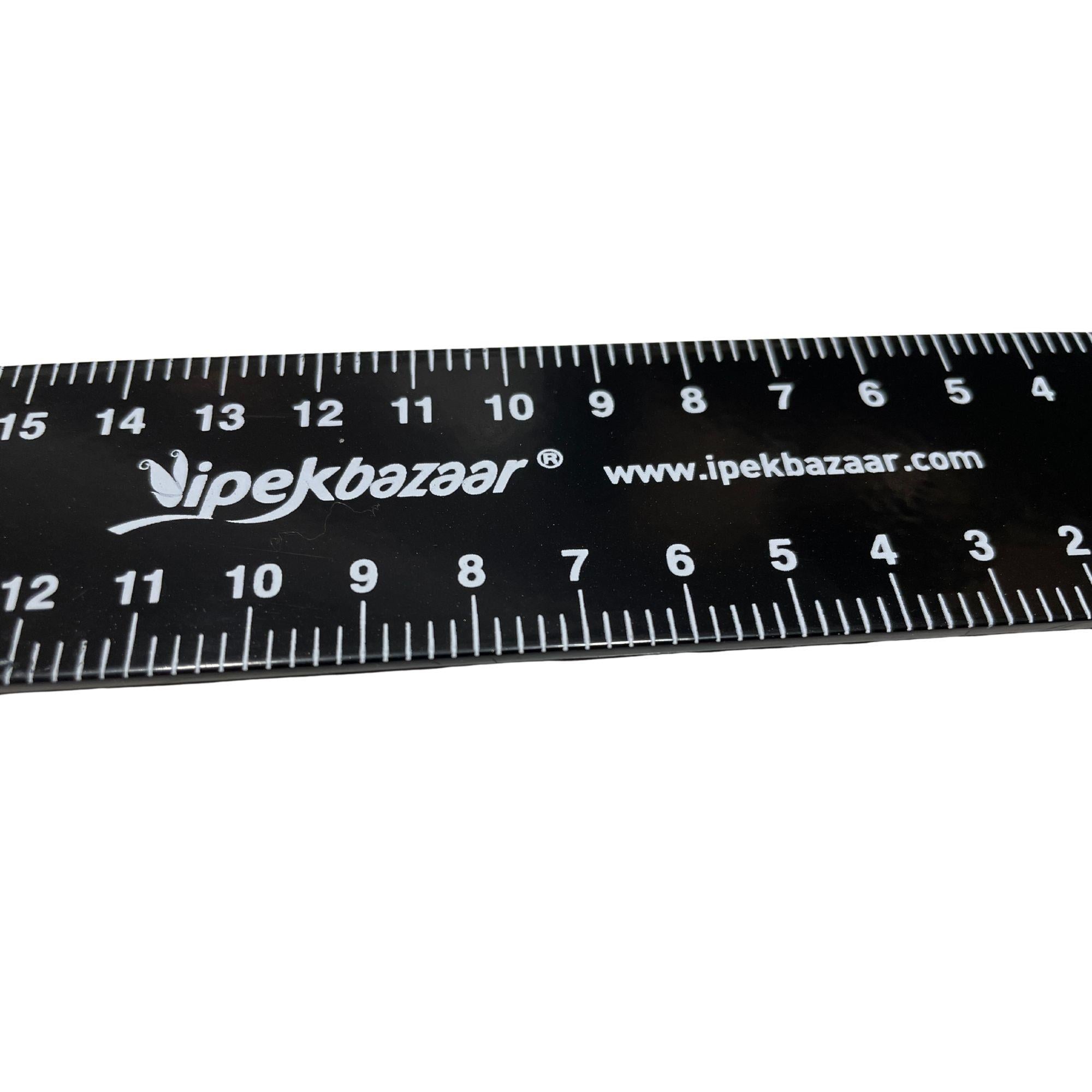 İpekbazaar 30 cm L Cetvel Çelik Gönye, Deri Hobi El Aleti