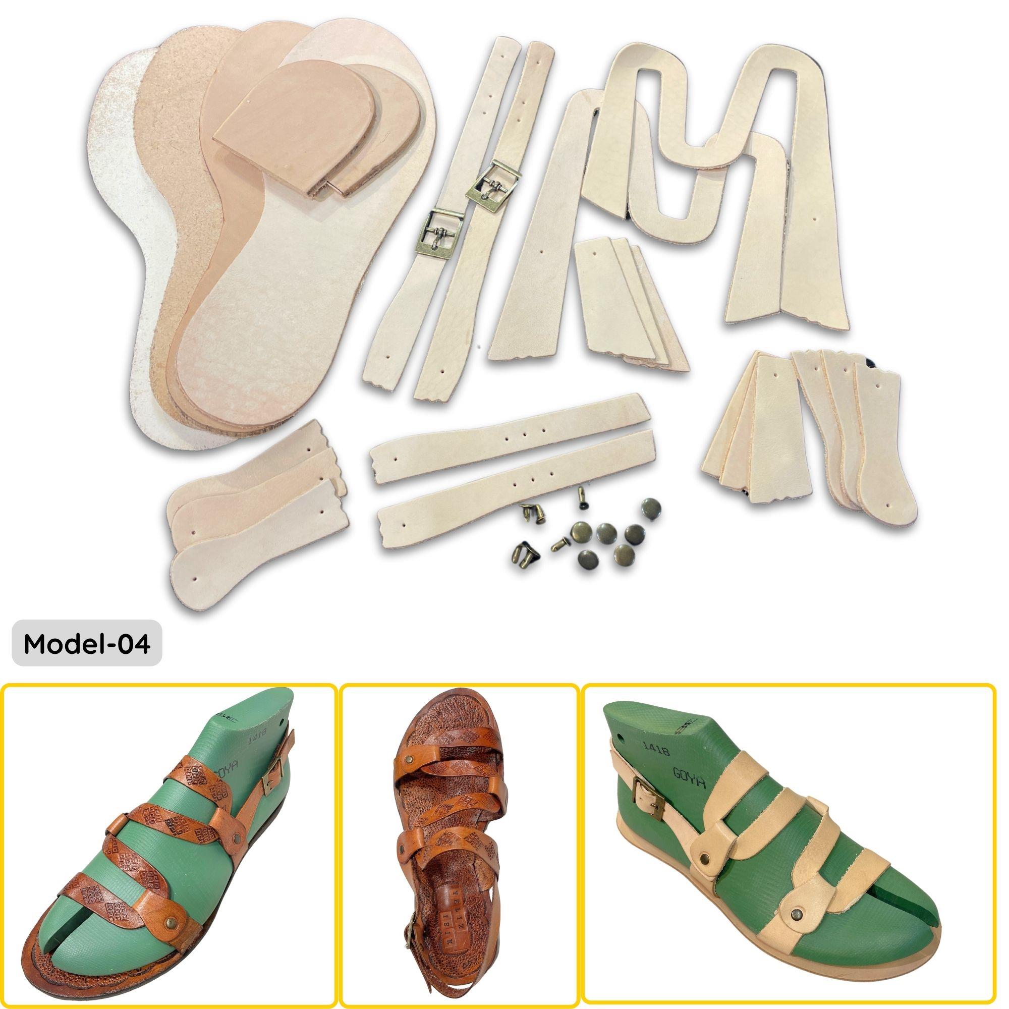 MD04 Hakiki Deri Bodrum Sandaleti Yapım Seti, Model-04