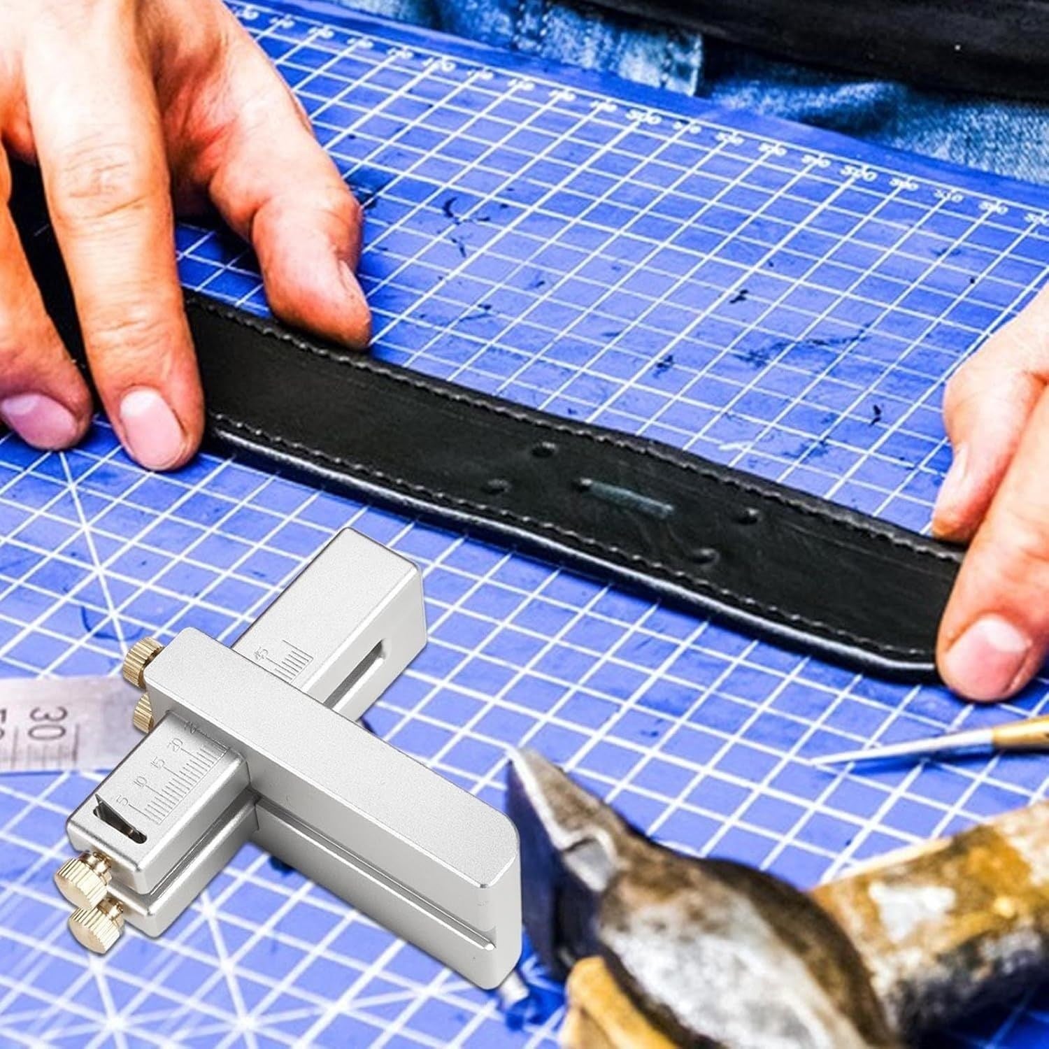Metal Deri Şerit ve Kemer Kesme Bıçağı 0-5cm, Pratik Deri Hobi El Aleti