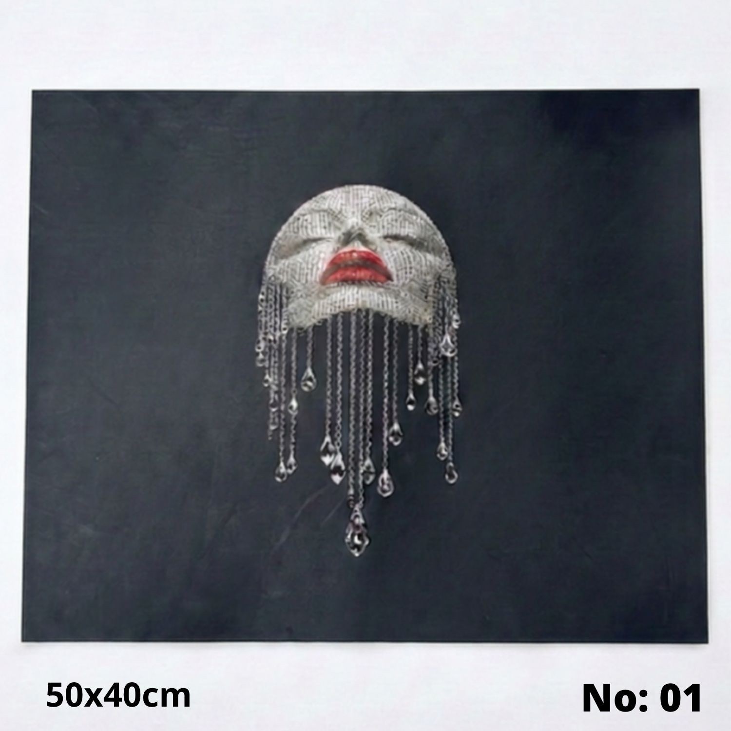 No:01 Özel Desen Baskılı Hakiki Deri Parça (50x40 cm, 1.4-1.6mm) - Hobi ve Craft Derisi