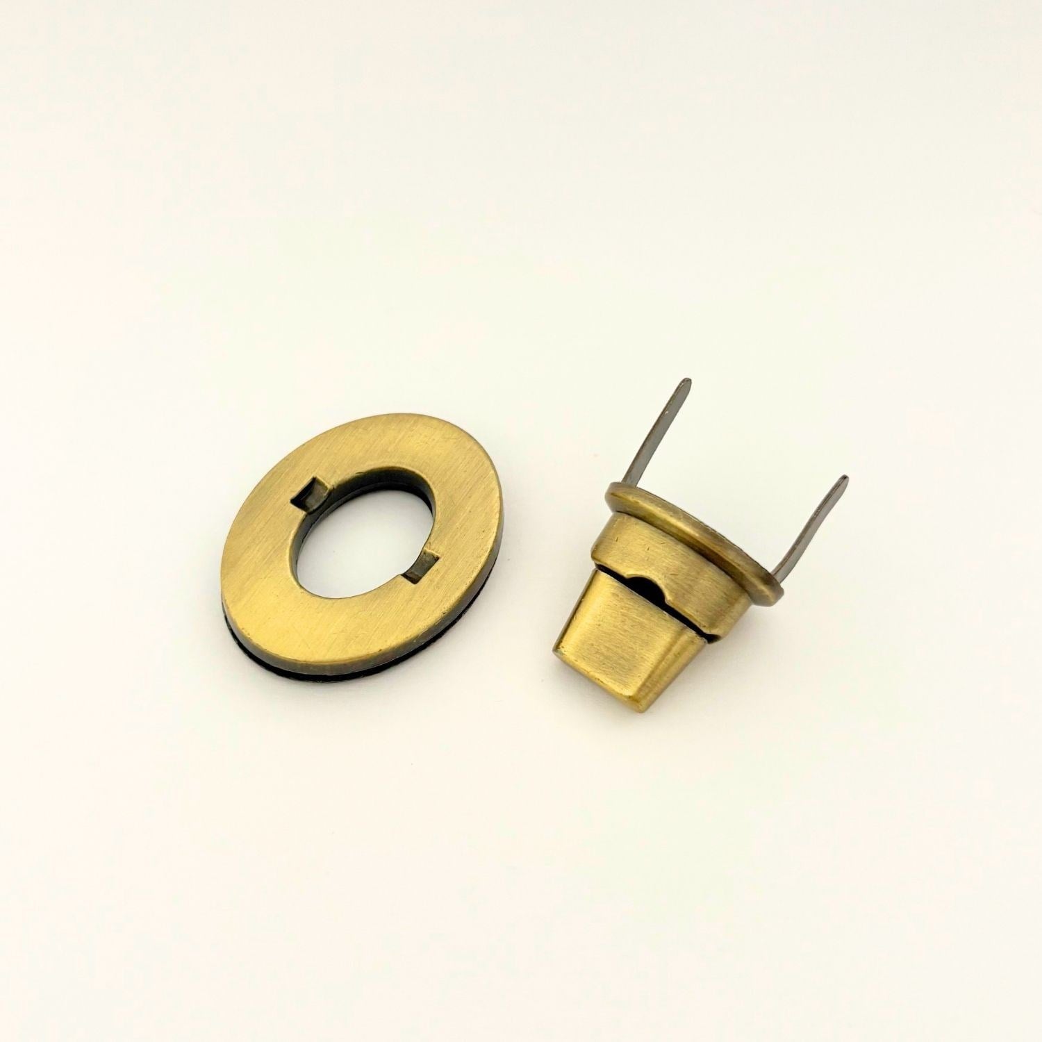 Oval Antik Metal Çanta Kilidi 26x35mm, Çanta Aksesuarı 1 Adet