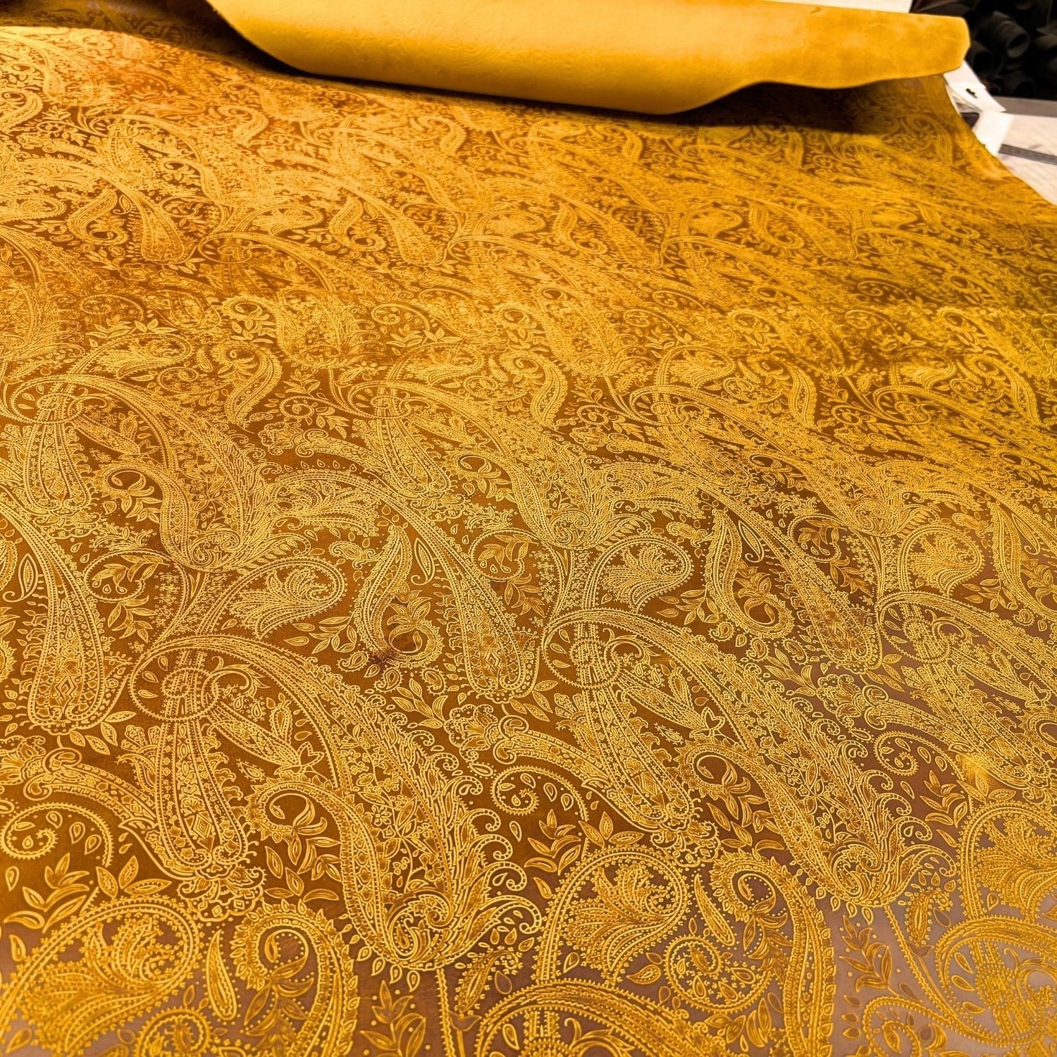 Şal Baskı Desenli Camel Crazy Deri -1.6 mm, Deri Hobi Uğraşı İçin Hakiki Parça Deri 