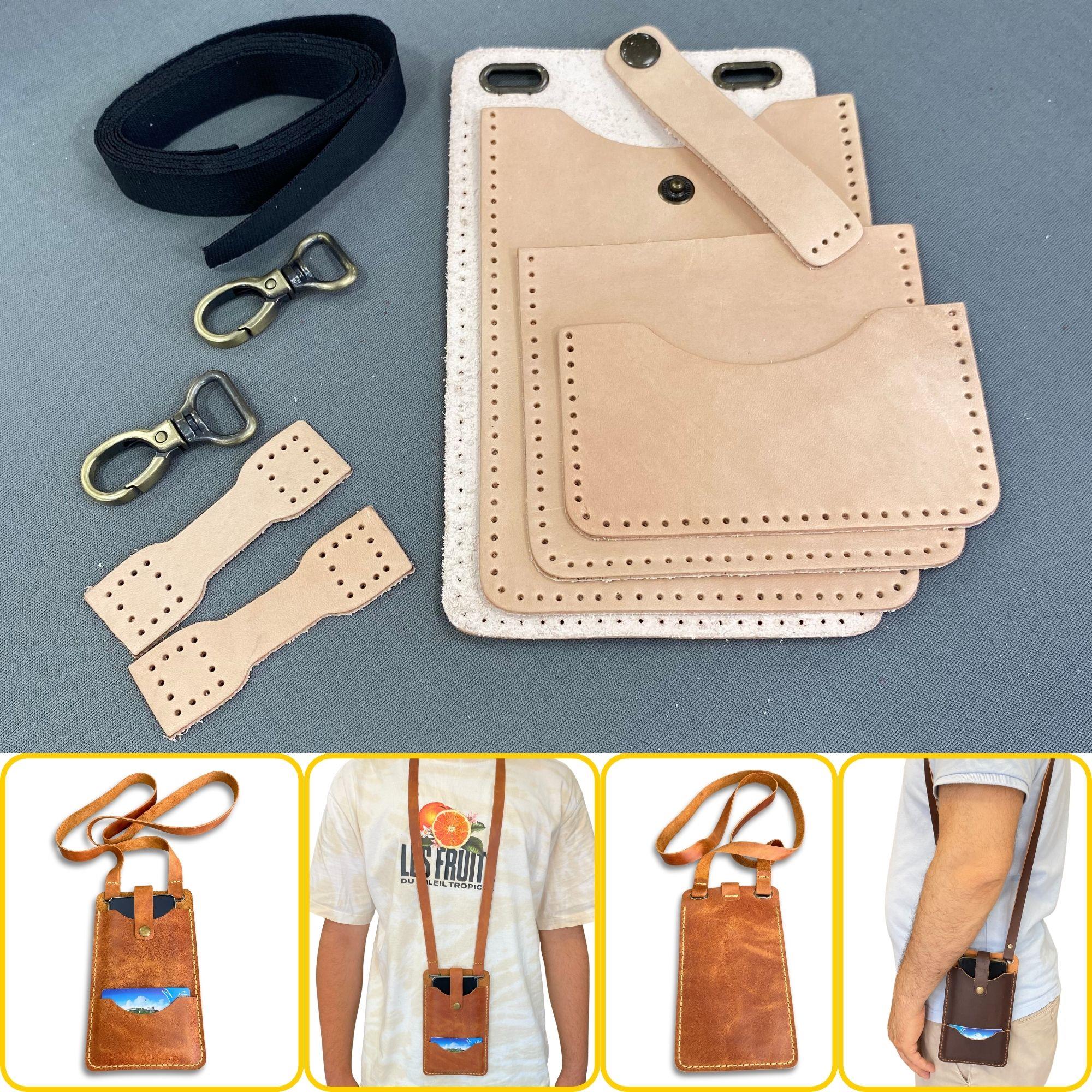 Salda Askılı Mini Çanta, Hakiki Deri Telefon Kılıflı Kartlıklı Cüzdan Tipi Çanta