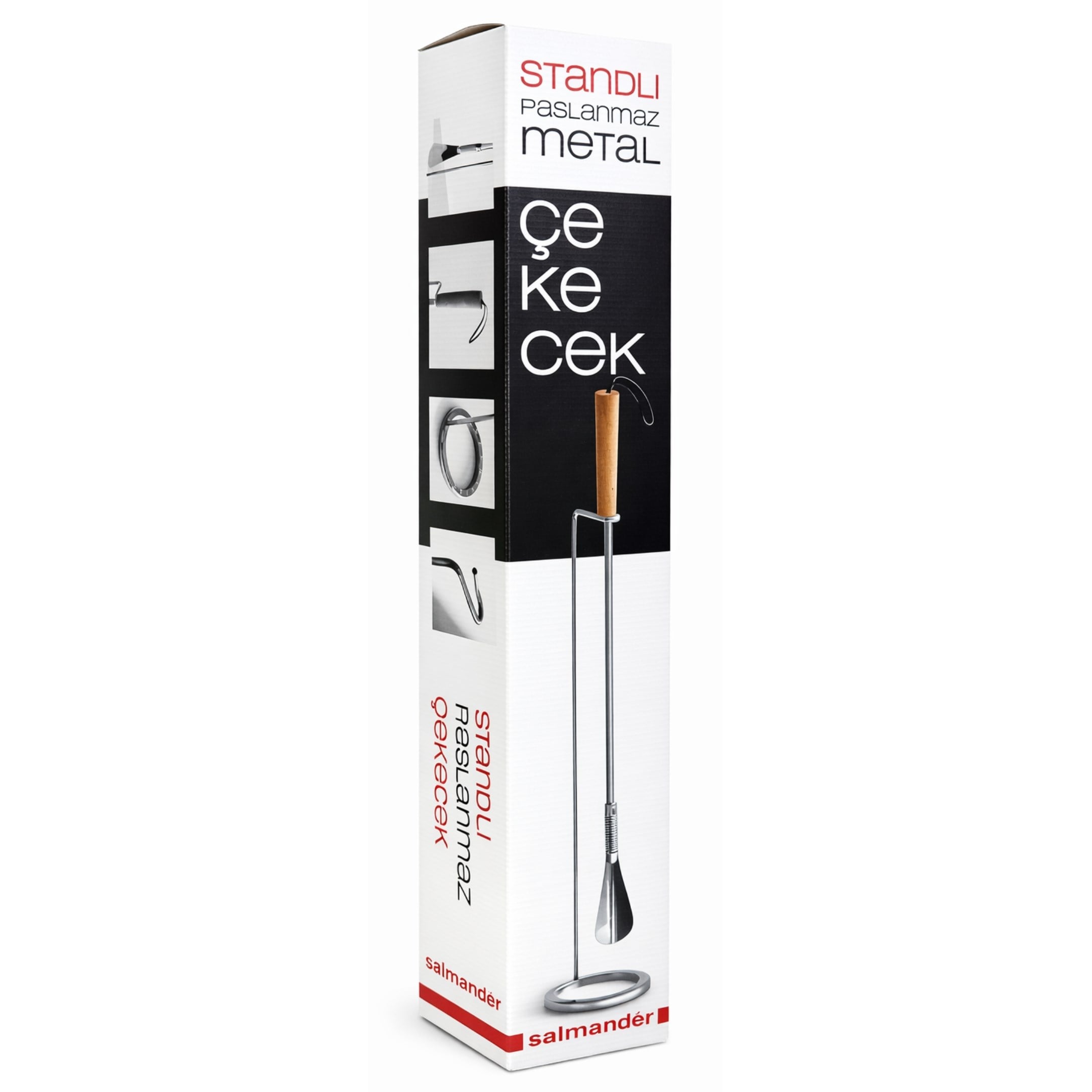 Standlı Paslanmaz Metal Ayakkabı Çekecek
