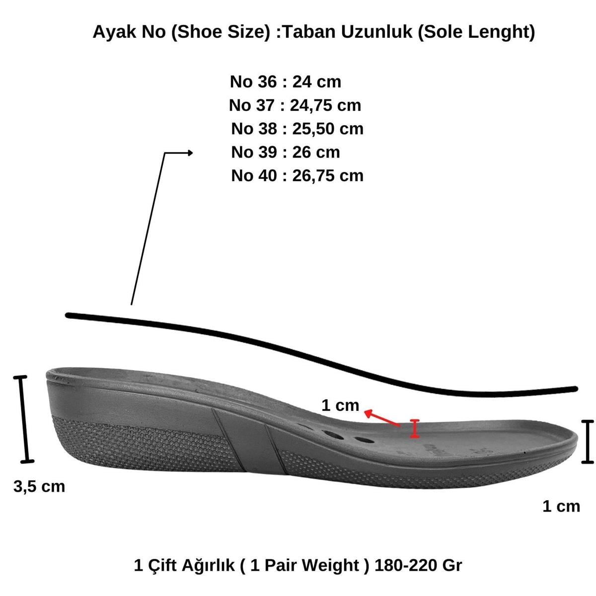 T194 Siyah Örgü Ayakkabı Terlik Tabanı, Hobi Örgü Taban