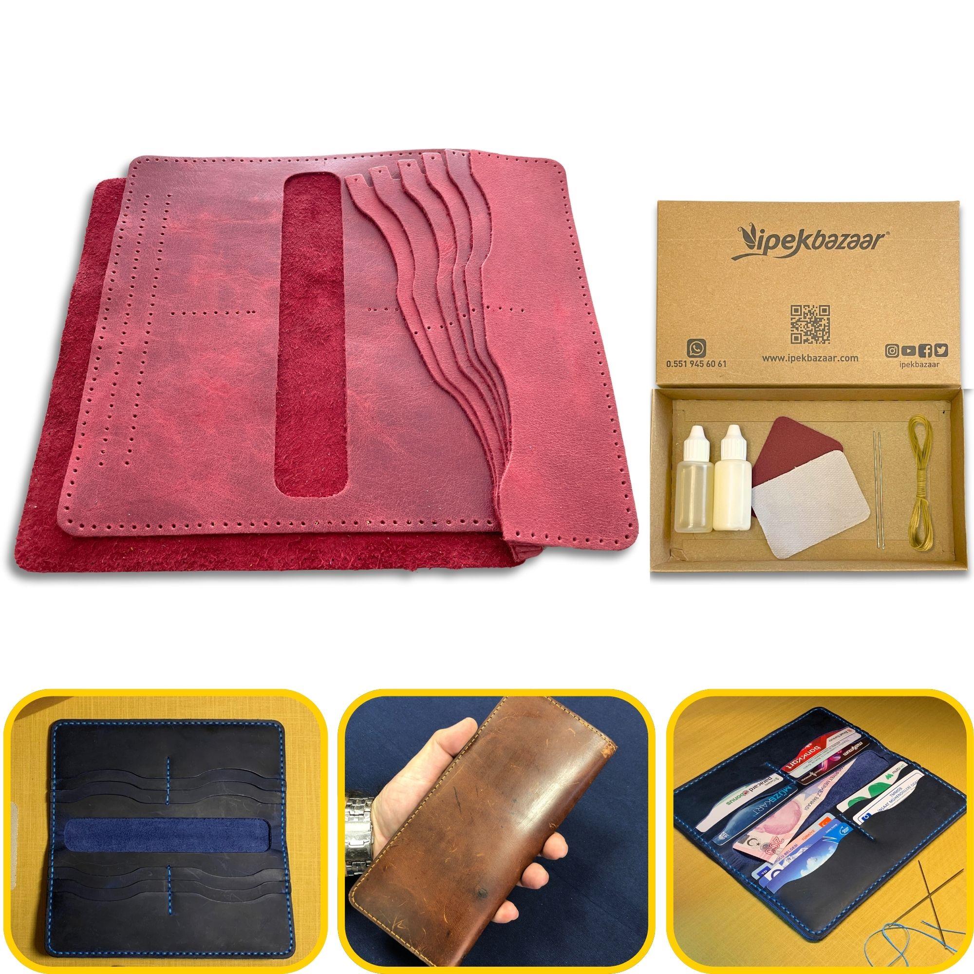 Üsküdar Telefon Kılıflı Hakiki Deri Cüzdan Kendin Yap Seti, Diy Parça Deri Hobi Kit