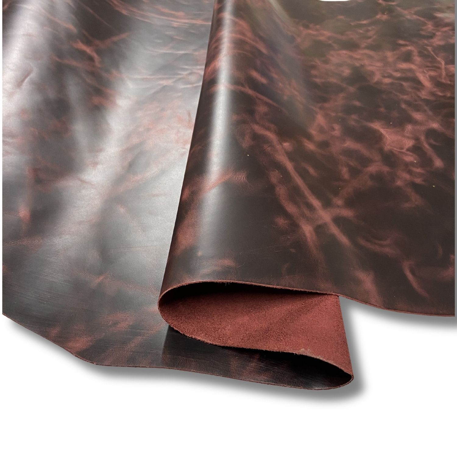 Verona Crazy Deri Bordo 1.4-1.6 mm, Deri Hobi Uğraşı İçin Parlak Hakiki Parça Deri 
