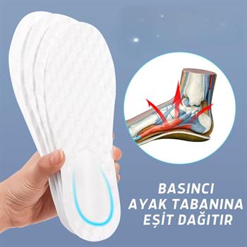 Beyaz Bez Ortopedik Spor Ayakkabı Tabanlığı, Rahat Konfor Tabanlık, Erkek, Kadın Spor Tabanı