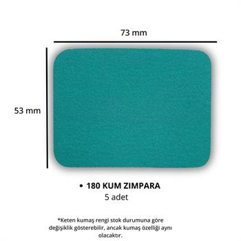  Deri Kenar Parlatma Zımpara ve Keten Kumaş, 53x73 mm, 10 Adet