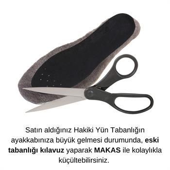 Gerçek Koyun Postu Yün Ayakkabı Tabanı, Kışlık, Sıcak Tutan Termal Tabanlık