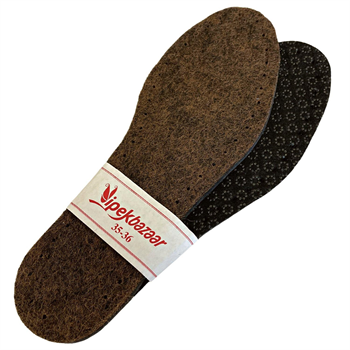 12 Çift Kahve Keçe KaydırmazDelkli Hobi Örgü Panduf Patik Tabanı