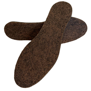 12 Çift Kahve Yün Keçe Delikli Hobi Örgü Panduf Patik Tabanı