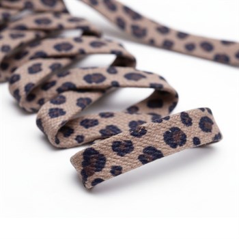 120 cm Leopar Desenli Yassı Ayakkabı Bağcığı, Günlük Sneaker Spor Ayakkabı İçin Desenli Bağcık